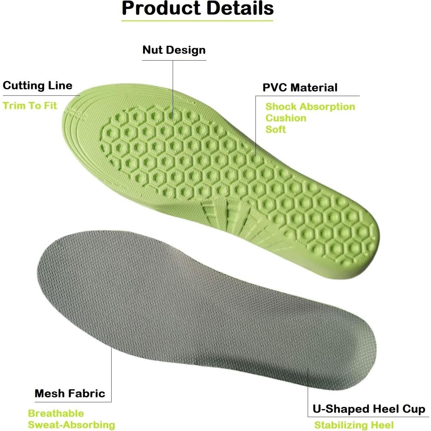 2 Pares Plantillas de Espuma EVA Transpirables Ruiteng