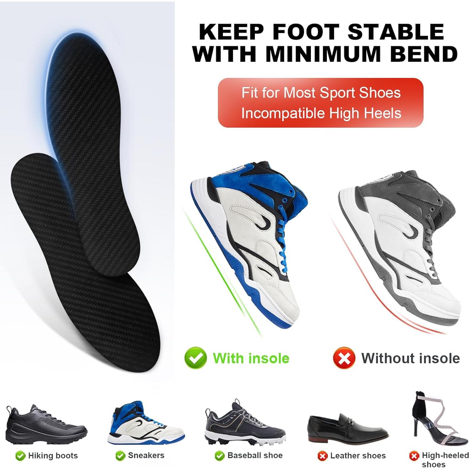 Plantillas de fibra de carbono EZWORK para dolor en pies - 1 par