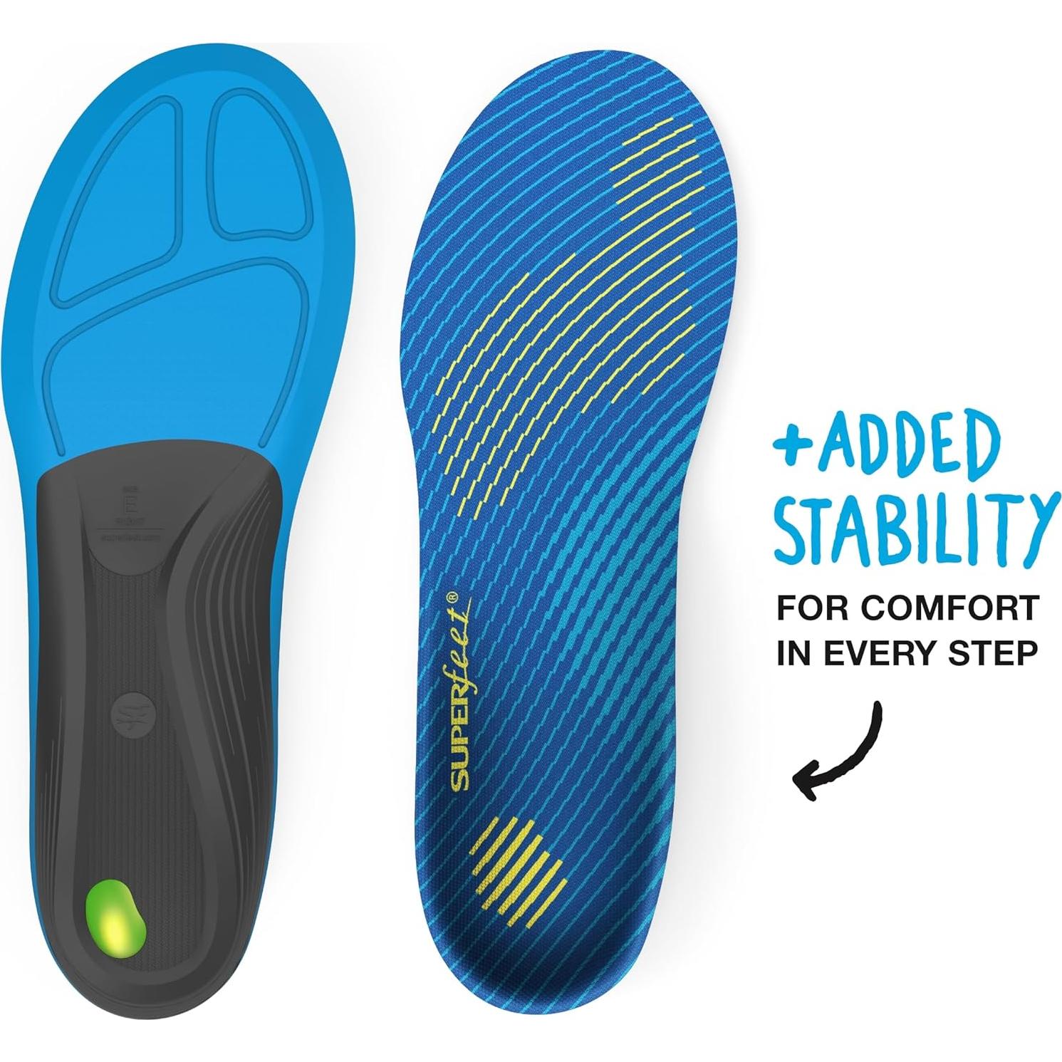 Superfeet Plantillas de Soporte Arco Medio para Correr 7.5-9 H