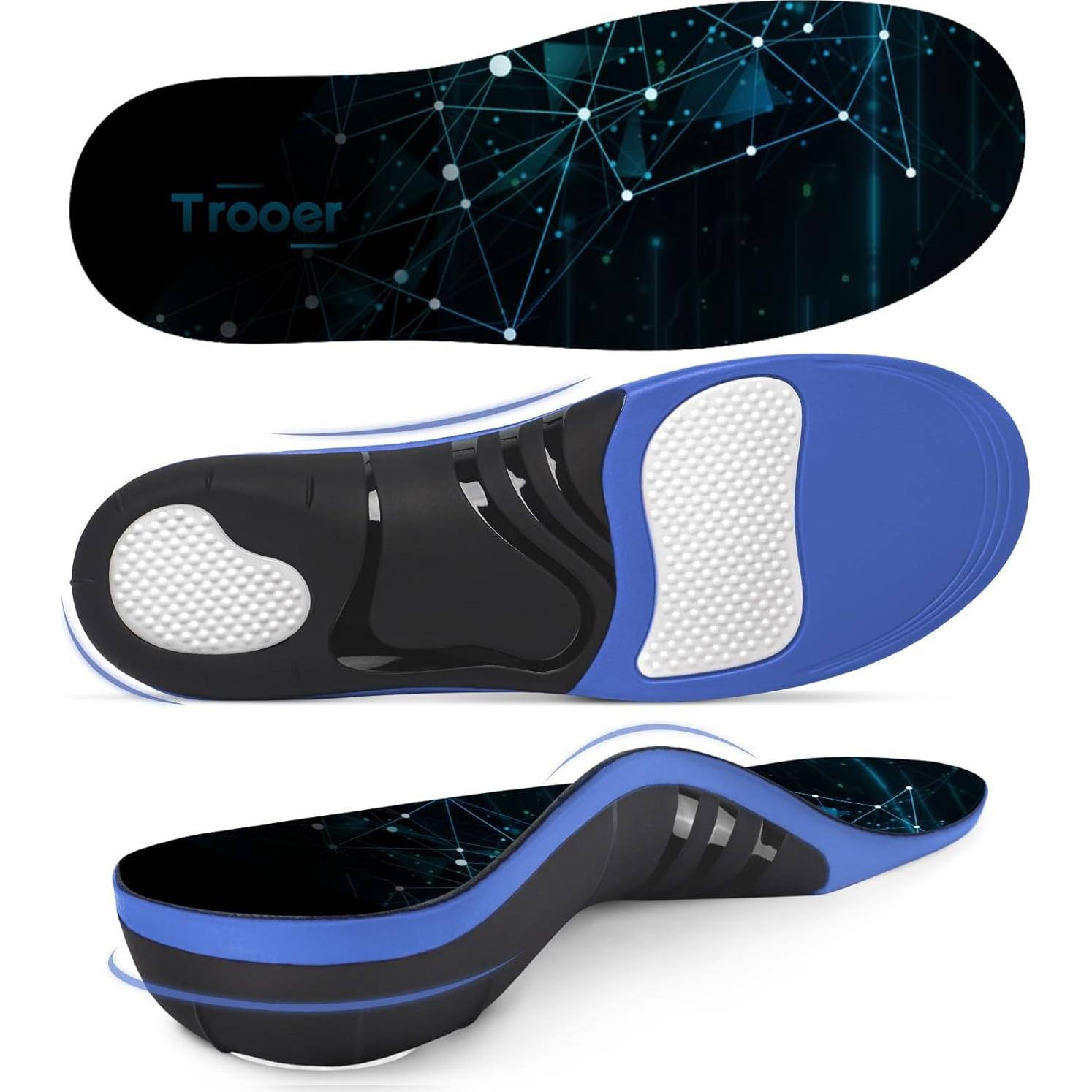 Plantillas Ortopédicas Trooer para Fascitis Plantar - Soporte Alto