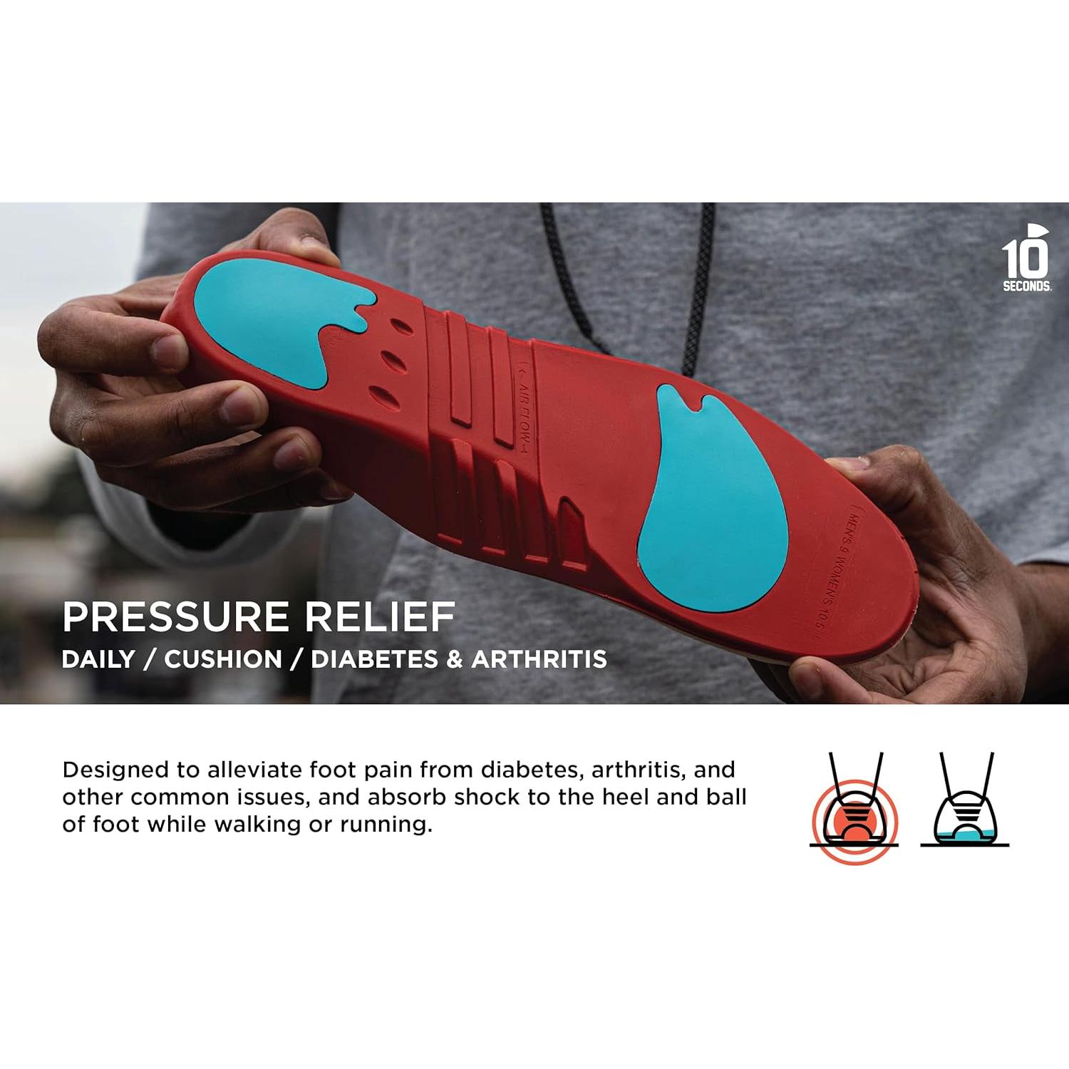 Plantillas Acolchadas 10 Segundos Hickory - Alivio Dolor Pie