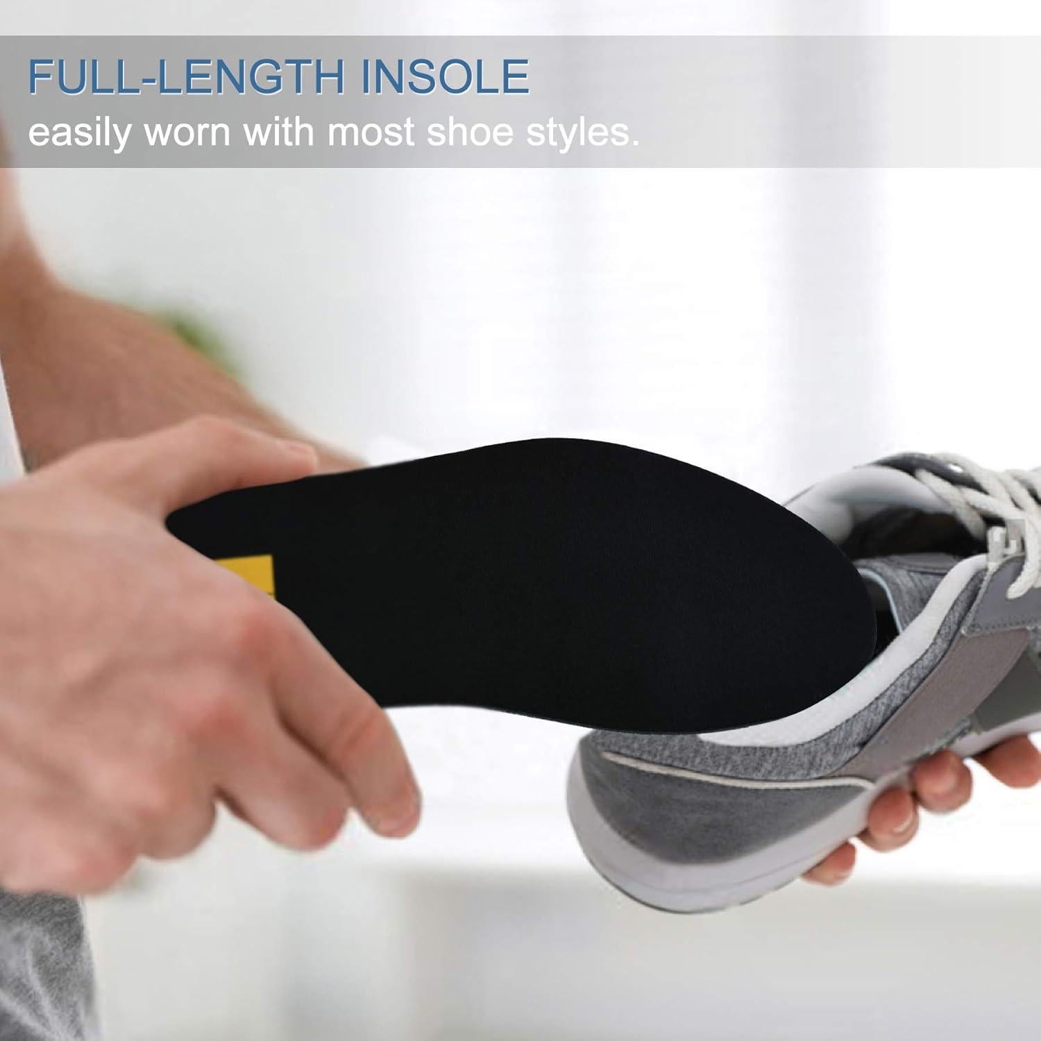 Plantillas de Gel TIESTRA para Hombres Talla L (US8-12) Negro