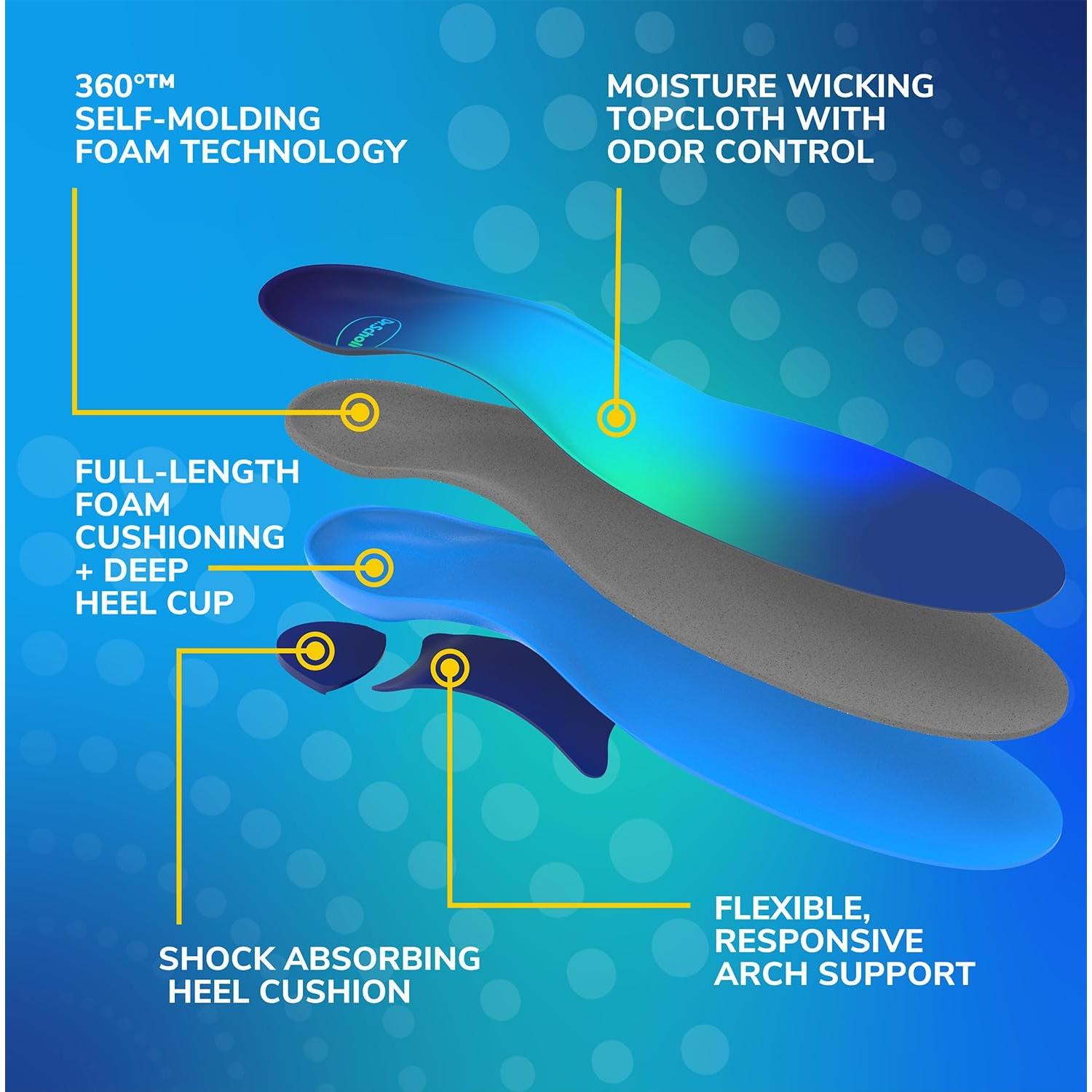 Plantillas Dr. Scholl auto-moldeables para hombres 8-14