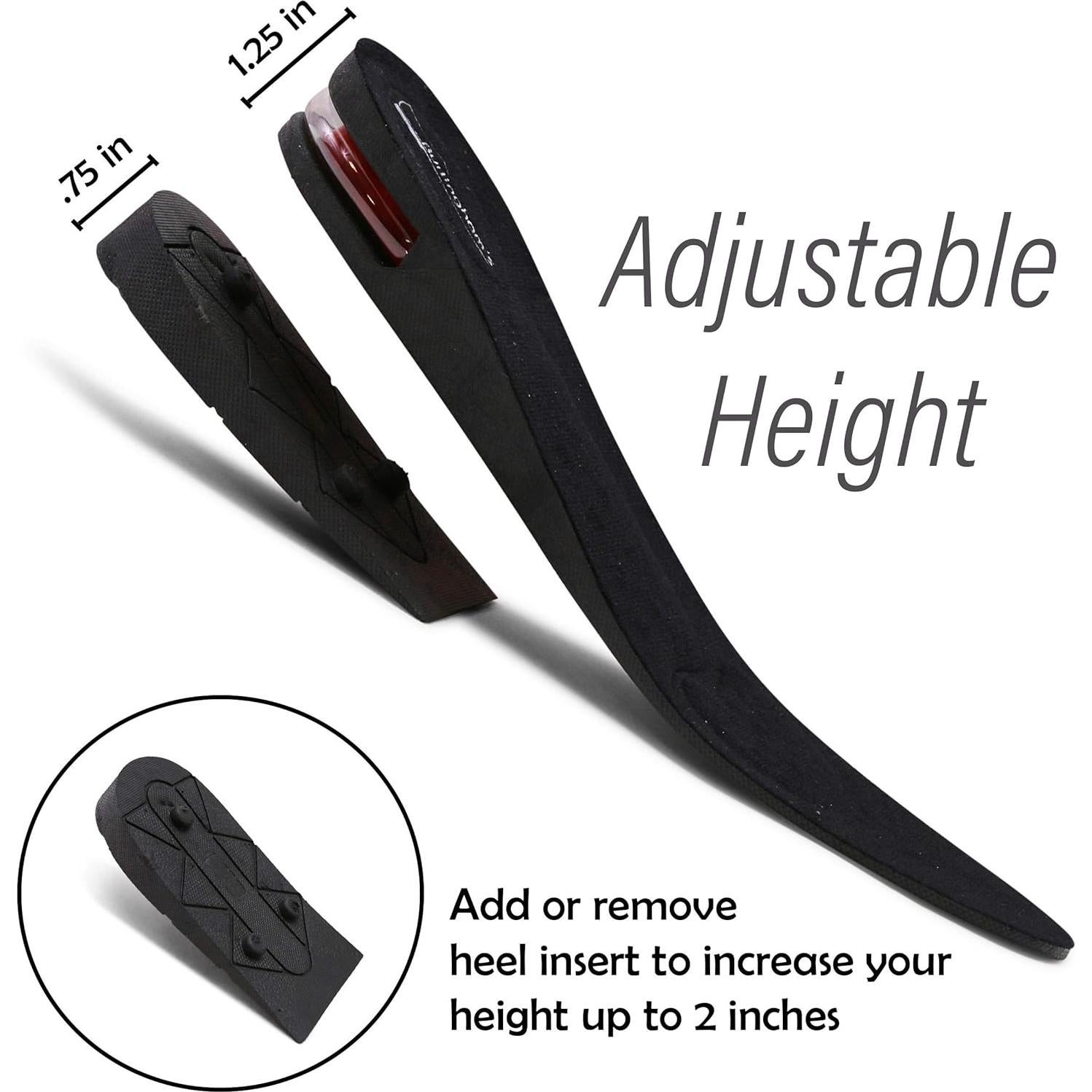 Plantillas Elevadoras de Altura Burlingham 5.08 cm Acolchadas