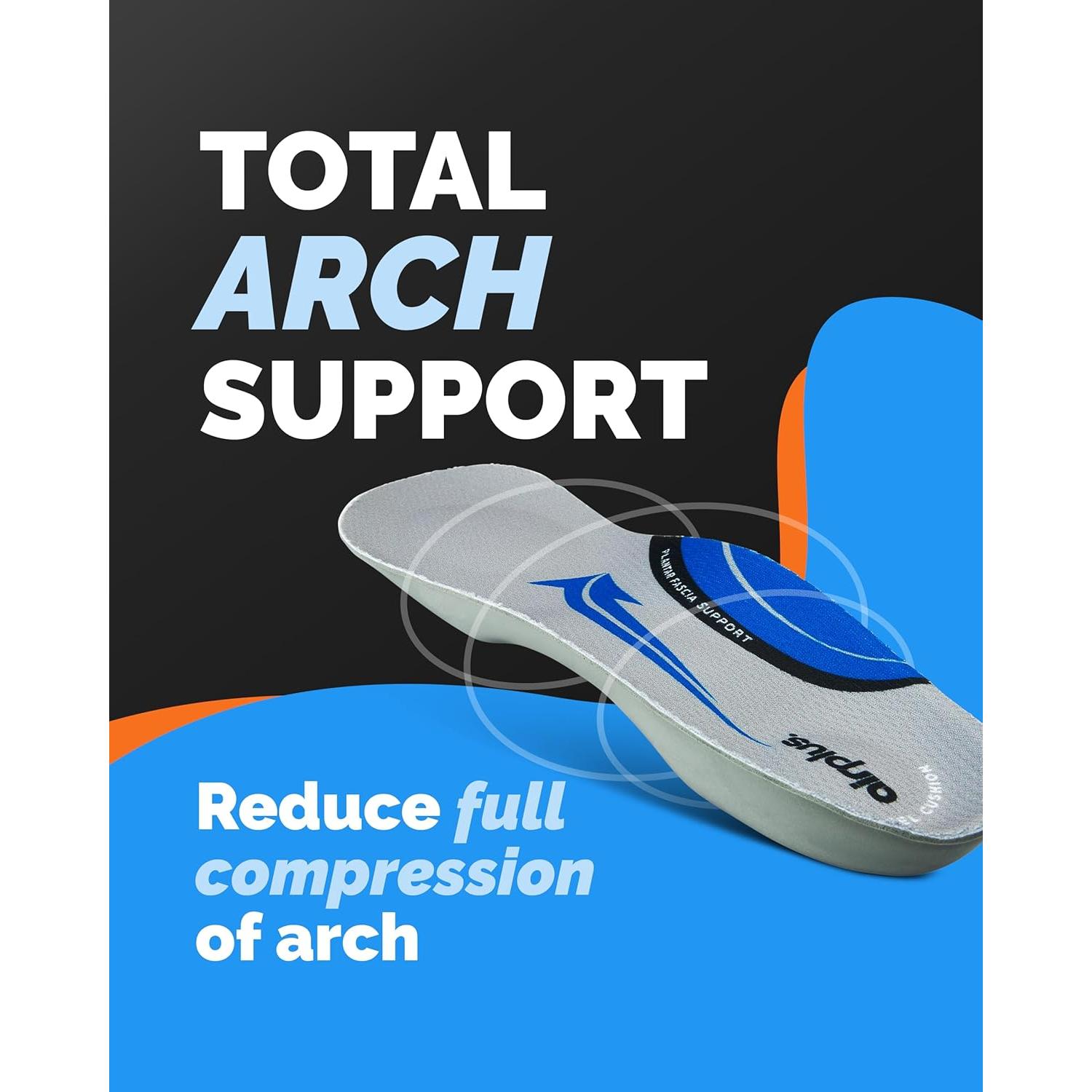 Plantillas Ortopédicas Airplus 3/4 para Fascitis Plantar - Gel