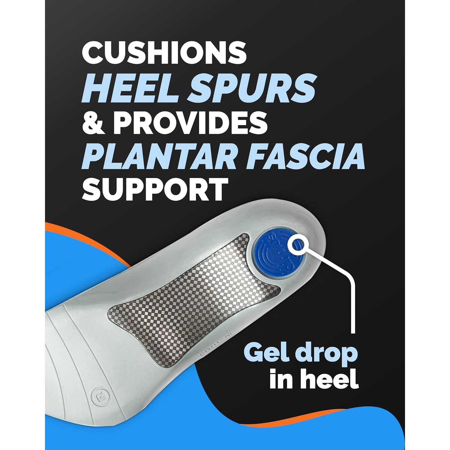 Plantillas Ortopédicas Airplus 3/4 para Fascitis Plantar - Gel