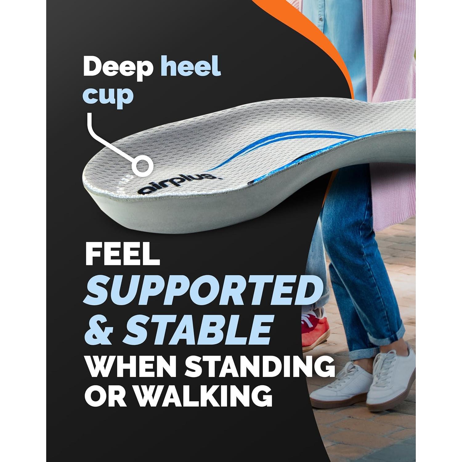 Plantillas Ortopédicas Airplus 3/4 para Fascitis Plantar - Gel