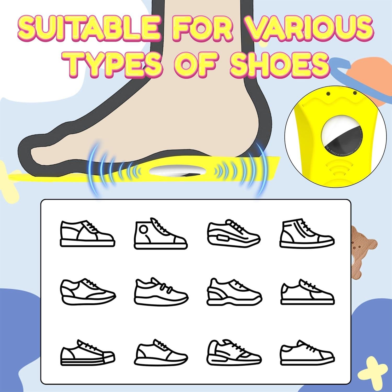 Plantillas Soporte Oculto Sifemp para AirTag Niños 175-190mm Amarillo