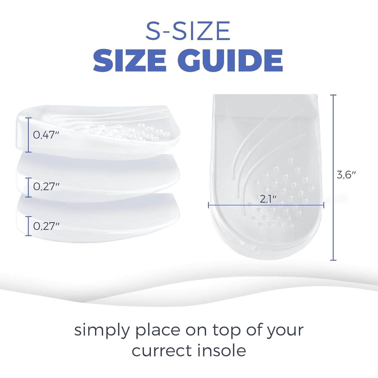 Plantillas de cuña ajustables Bloomdeals, soporte gel 3 capas