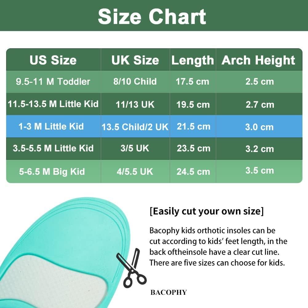 Plantillas Arqueadas Bacophy para Niños - Soporte Ortopédico