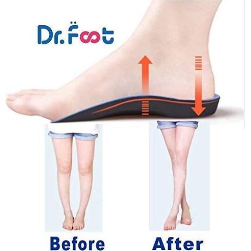 Plantillas ortopédicas Dr. Foot 3/4 para pies planos y dolor