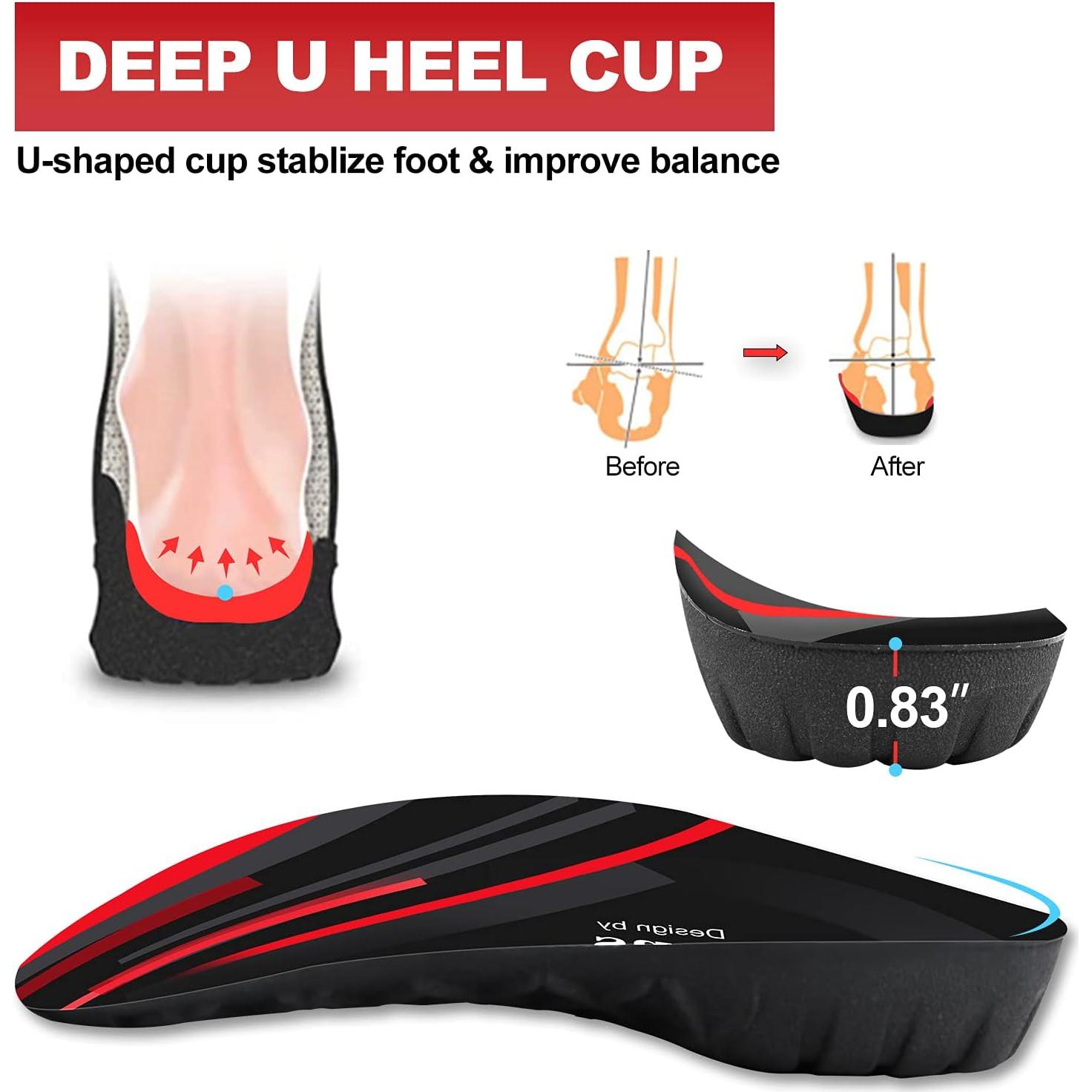 Plantillas ortopédicas RooRuns L para fascitis plantar 3/4