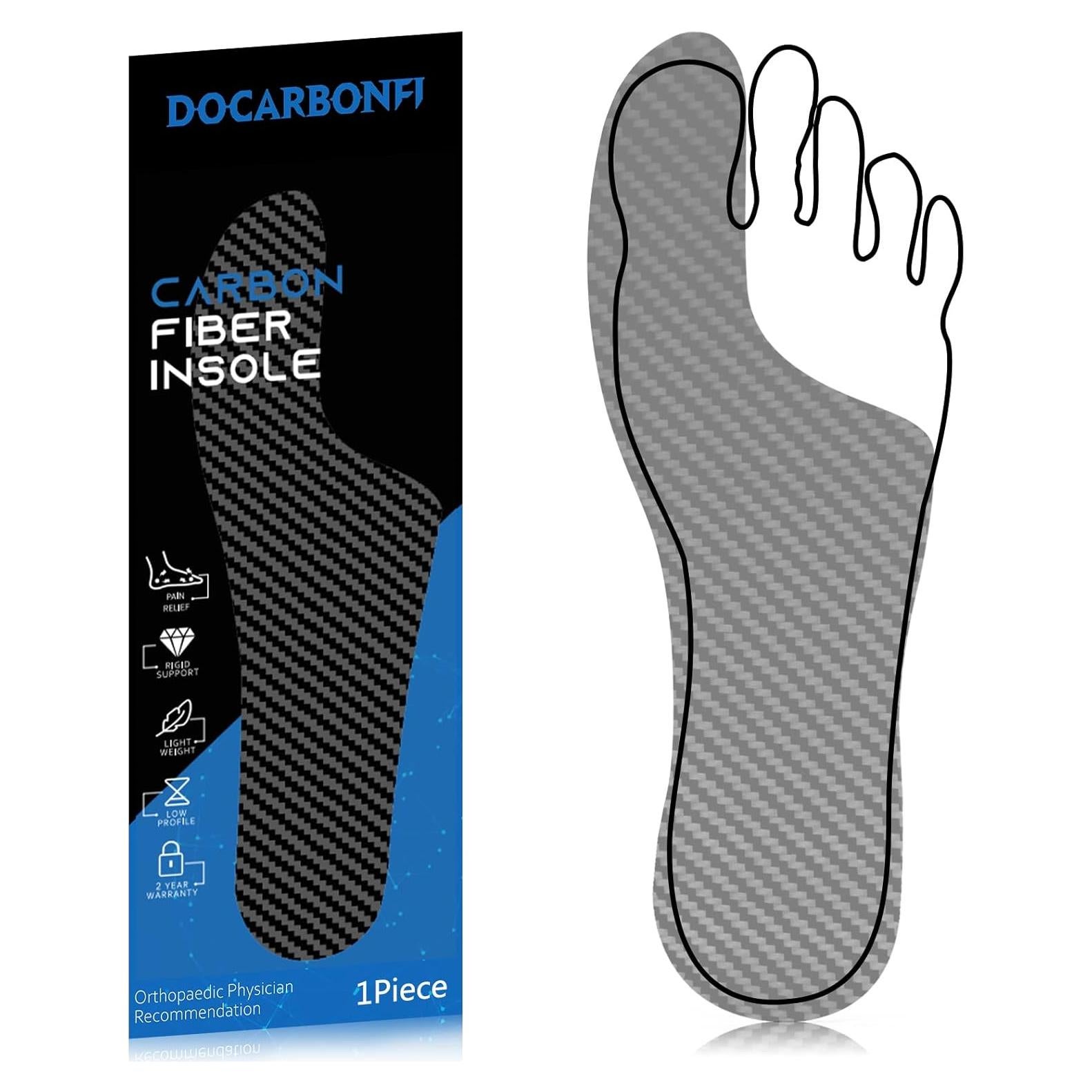 Plantilla Ortopédica de Carbono Docarbonfi 275mm Alivio Dedo de Morton