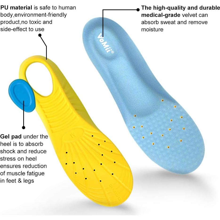 Plantillas ortopédicas VoMii espuma viscoelástica S Azul