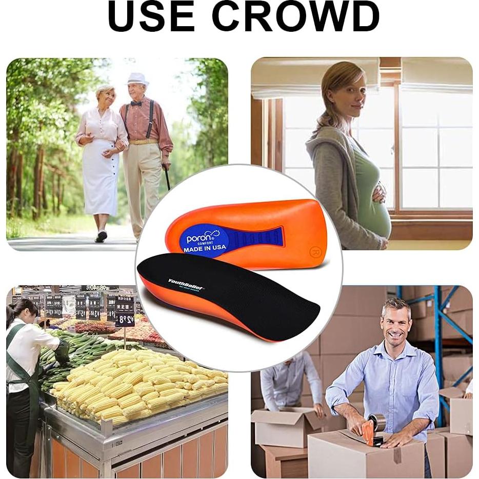 Copa de Talón YouthBelief para Fascitis Plantar - Negro 6-11.5