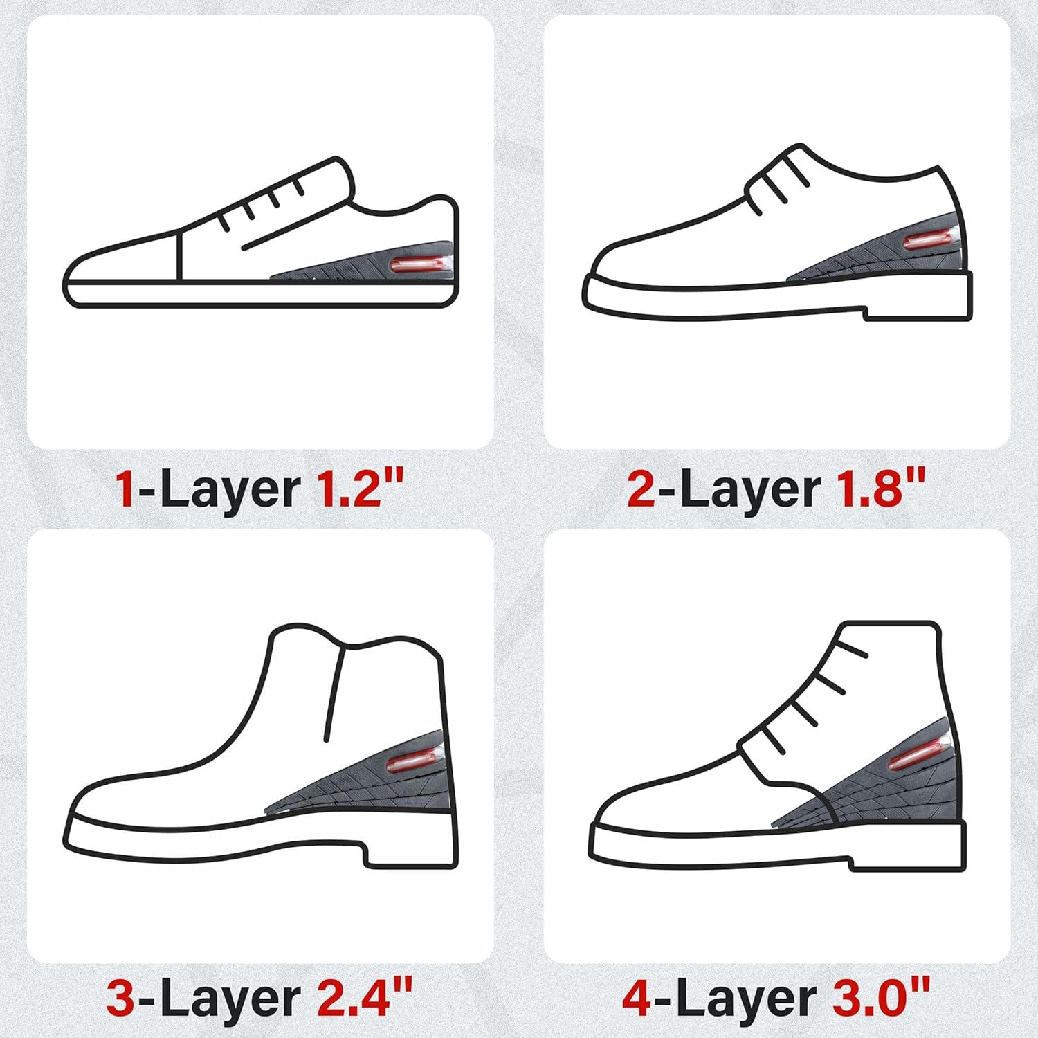 Plantillas Elevadoras 3 Capas FEIMAO - Aumento de Altura 6 cm
