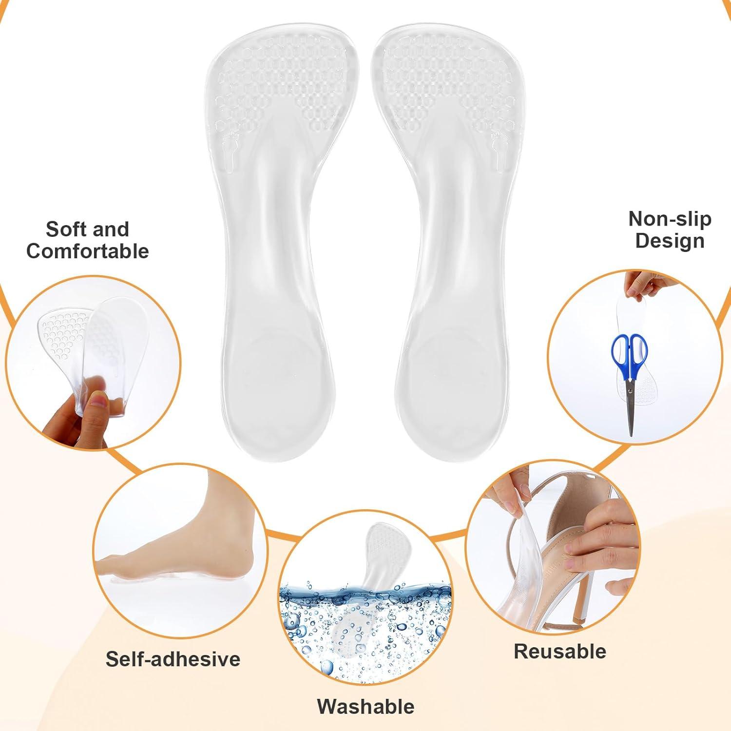 2 Pares Plantillas de Gel para Tacones Mujeres 6-7.5 Almohadillas