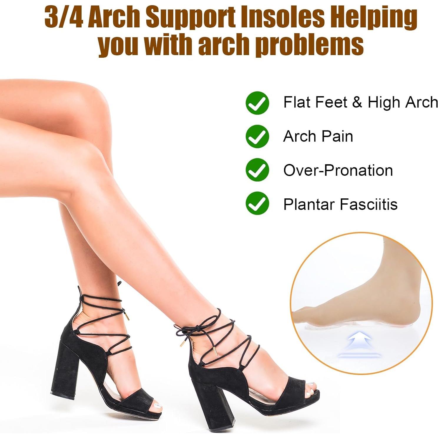 2 Pares Plantillas de Gel para Tacones Mujeres 6-7.5 Almohadillas