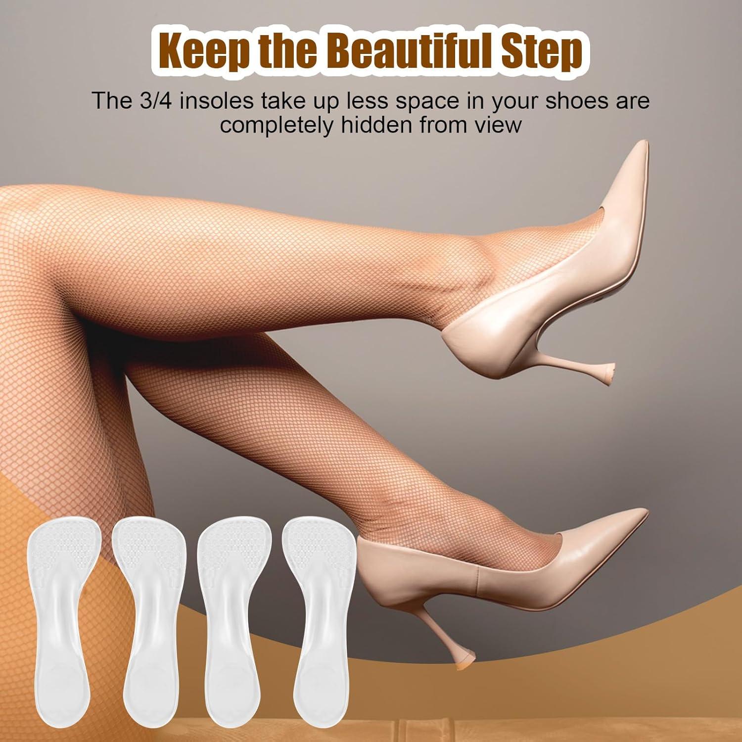 2 Pares Plantillas de Gel para Tacones Mujeres 6-7.5 Almohadillas