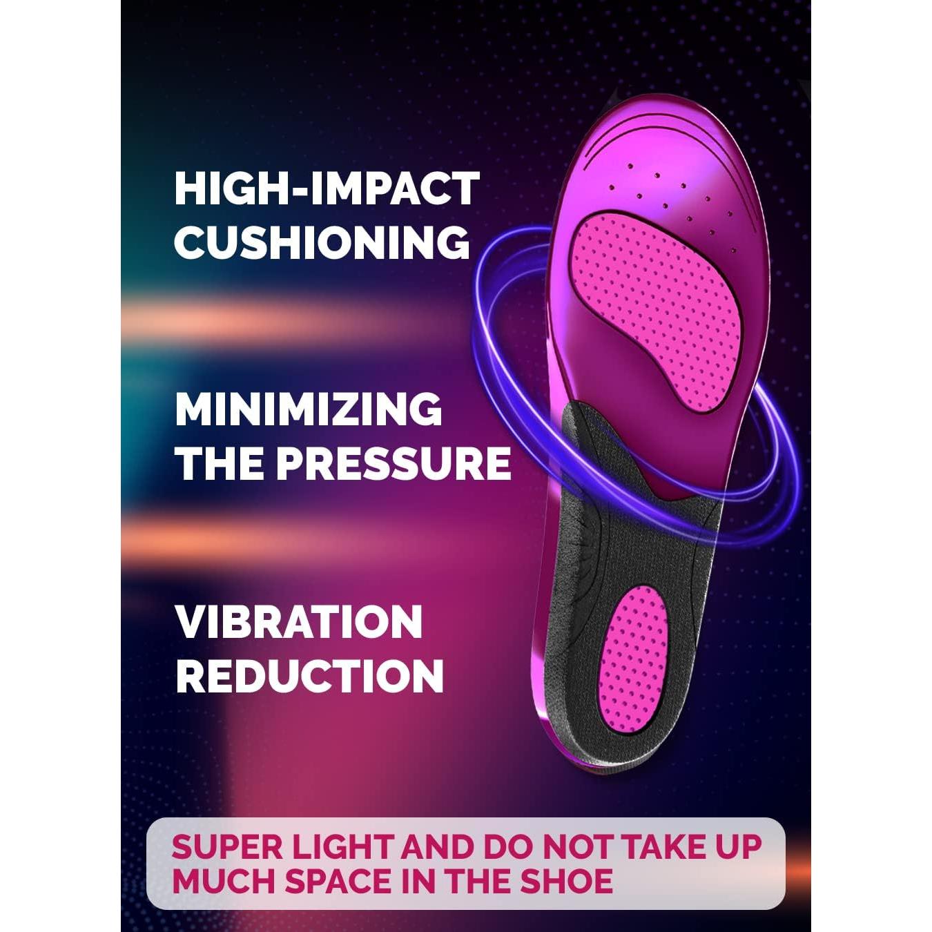 Plantillas de Gel CRUVHEAL para Correr Unisex - Tamaño M