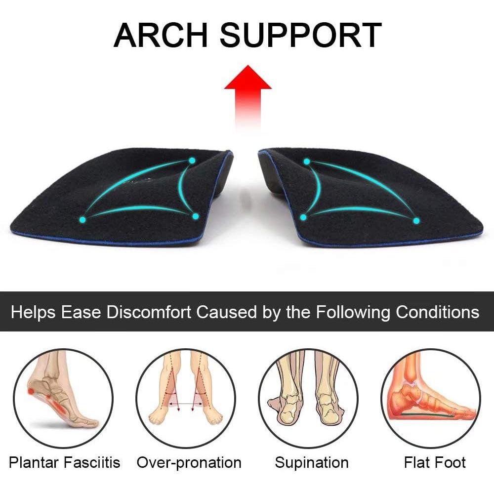 Inserts ortopédicos Dr. Foot 3/4 para pies planos - Grande