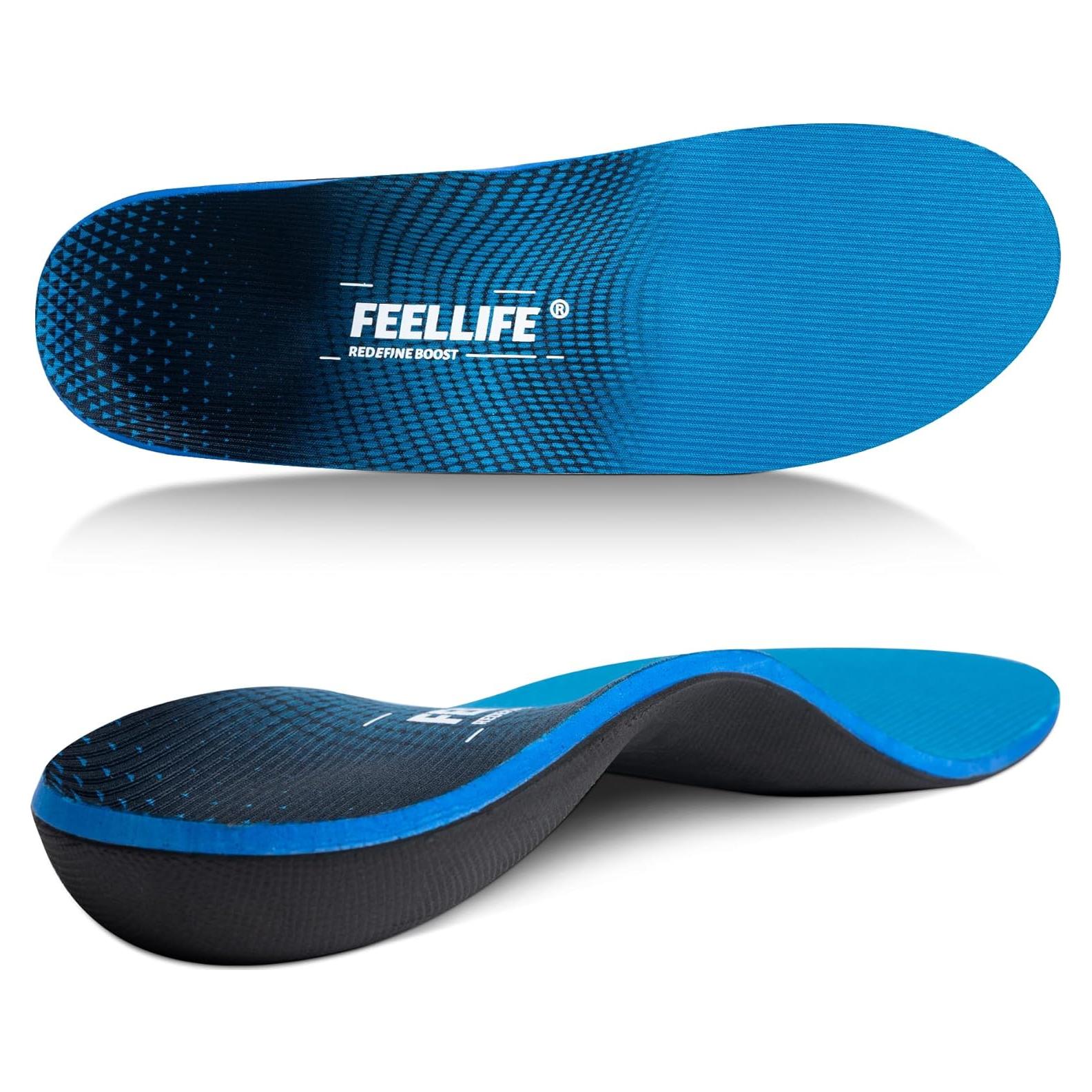Plantillas Ortopédicas FEELLIFE para Fascitis Plantar - Hombres 9-9.5 / Mujeres 11-11.5