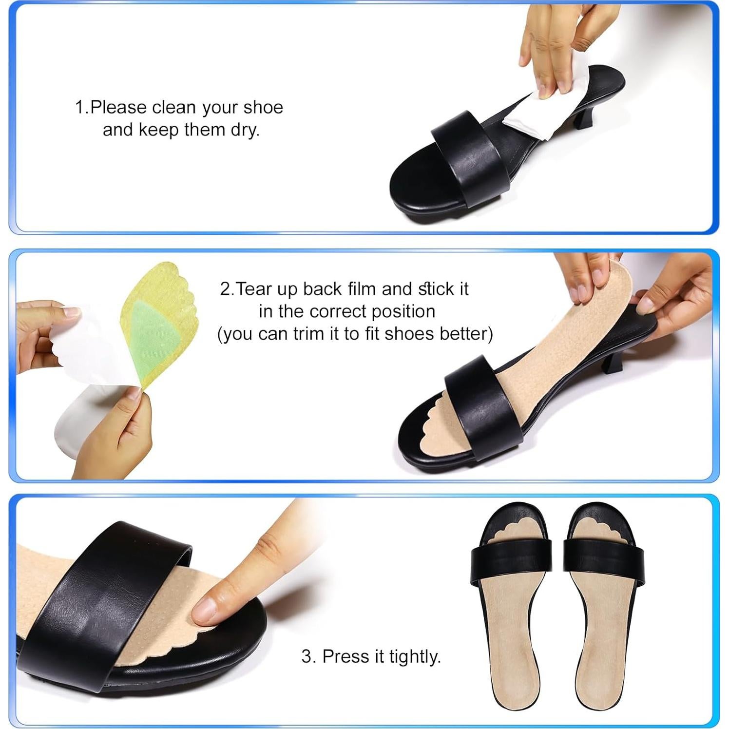 Insertos Antideslizantes de Piel de Cerdo LanJe para Tacones