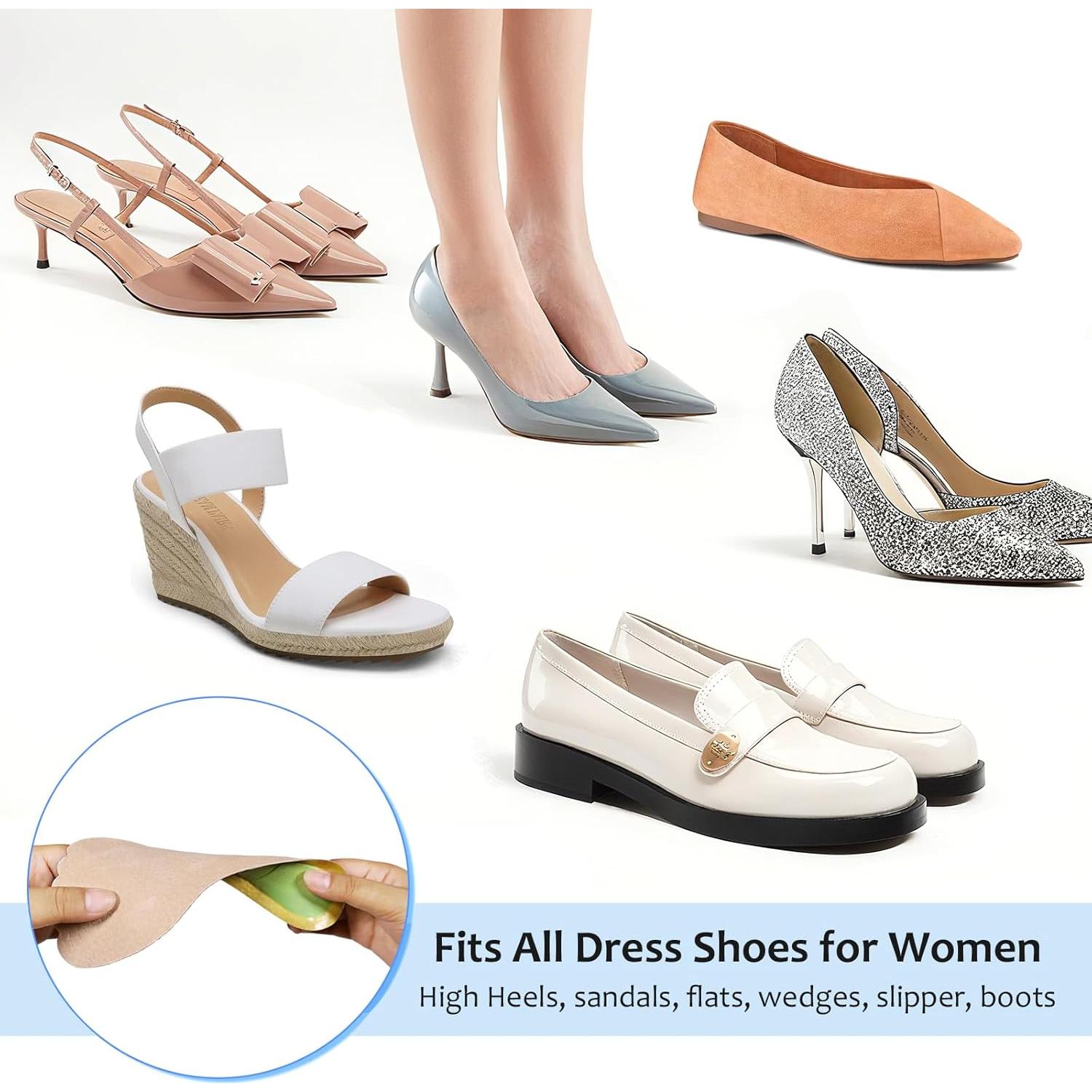 Insertos Antideslizantes de Piel de Cerdo LanJe para Tacones