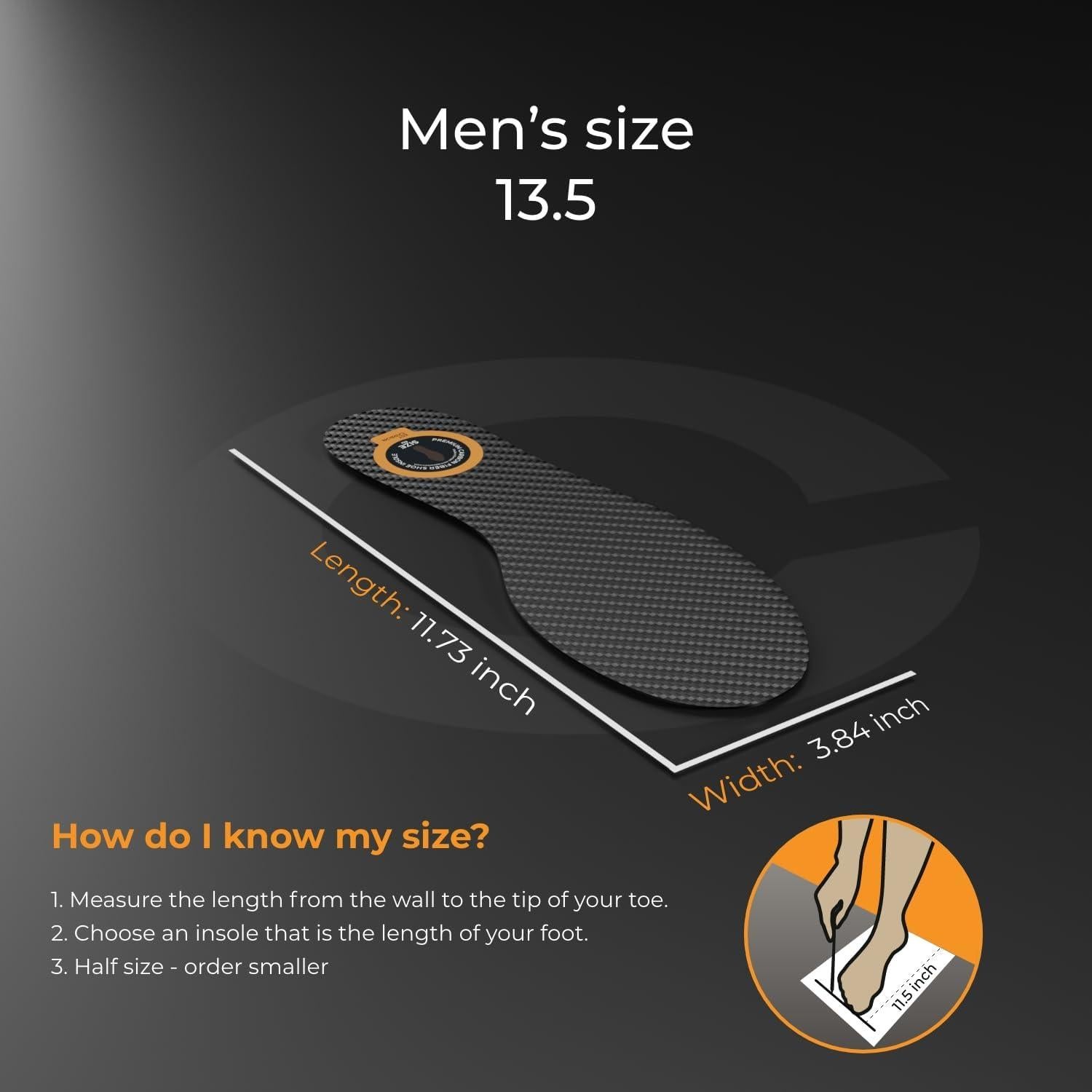 Plantilla ortopédica unisex Erismet OÜ de fibra de carbono 1 pc