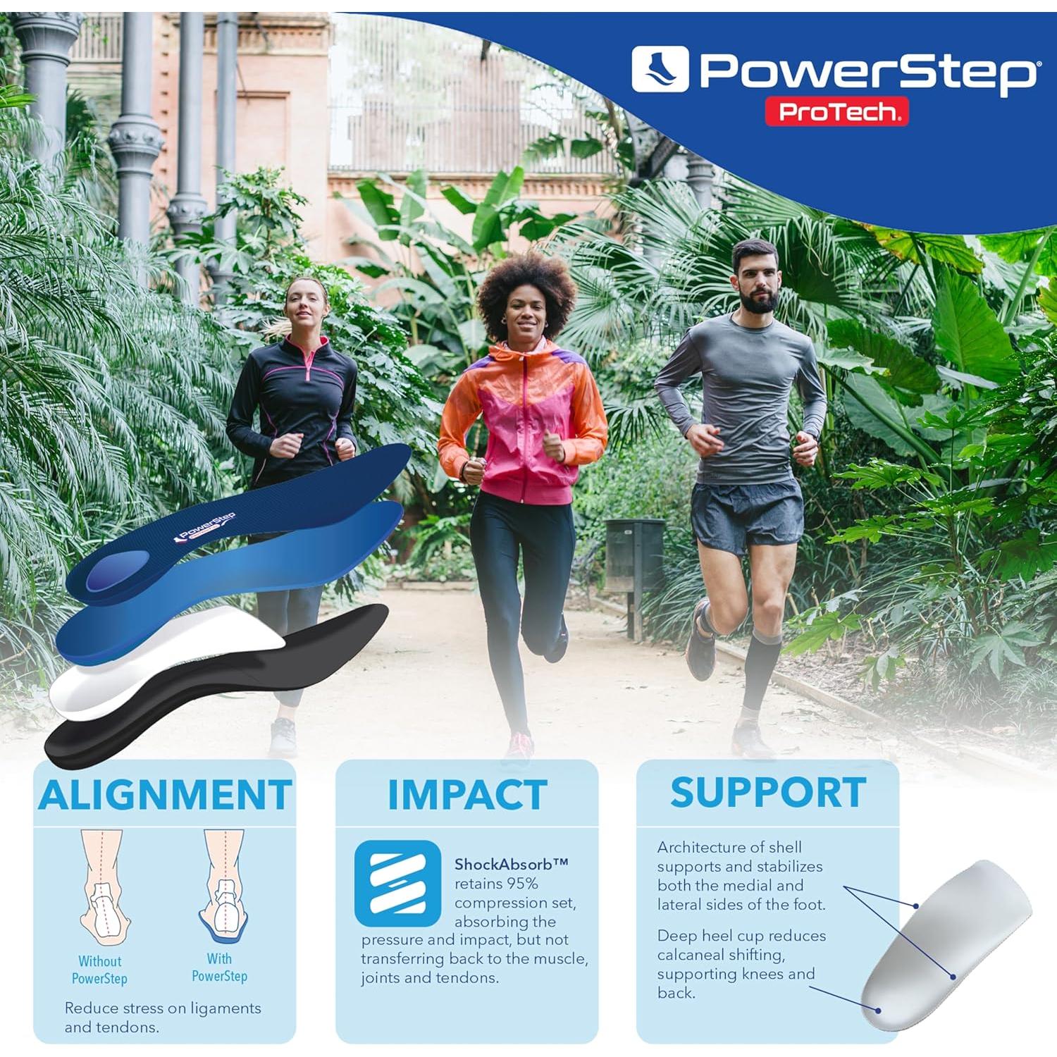 Plantillas ortopédicas PowerStep ProTech Control - Alivio fascitis plantar - M 40-41 W 38-39