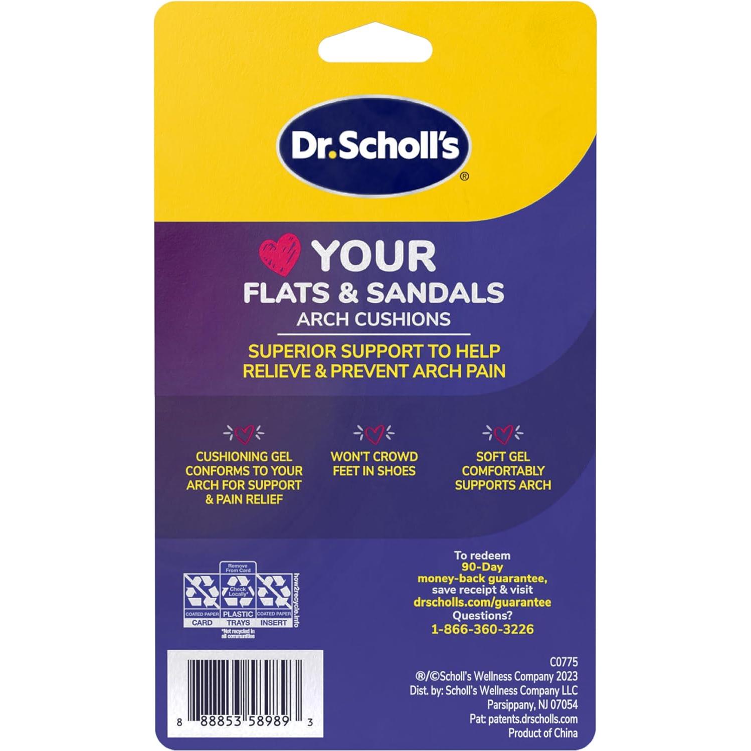 Cojines para Arco Dr. Scholl's Ama tus Flats y Sandalias 3 Pares