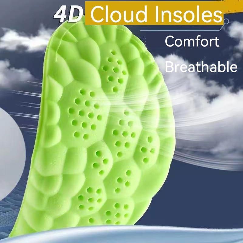 2 Pares de Plantillas 4D Cloud Unisex - Espuma Viscoelástica Verde