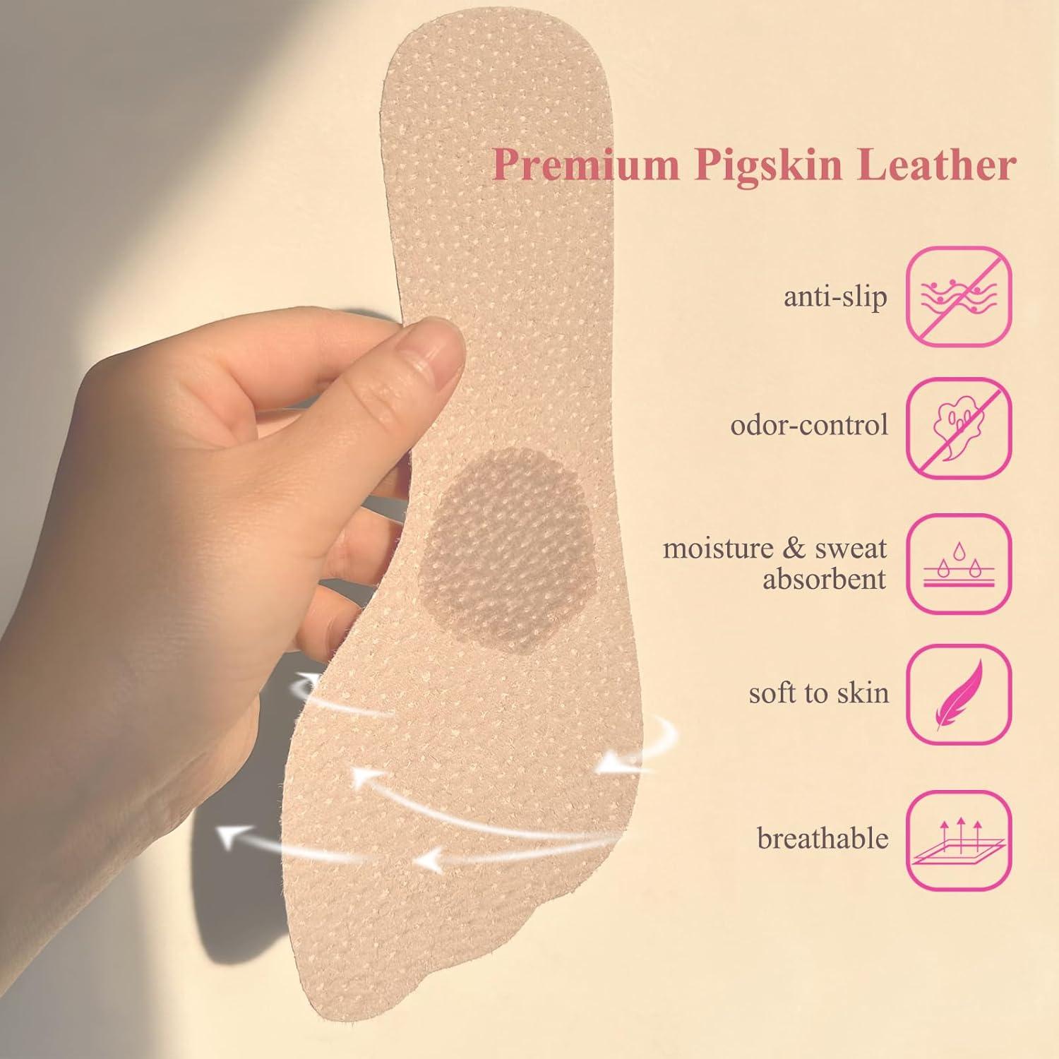 Inserciones Antideslizantes de Piel de Cerdo Marnunu 3/4 para Tacones