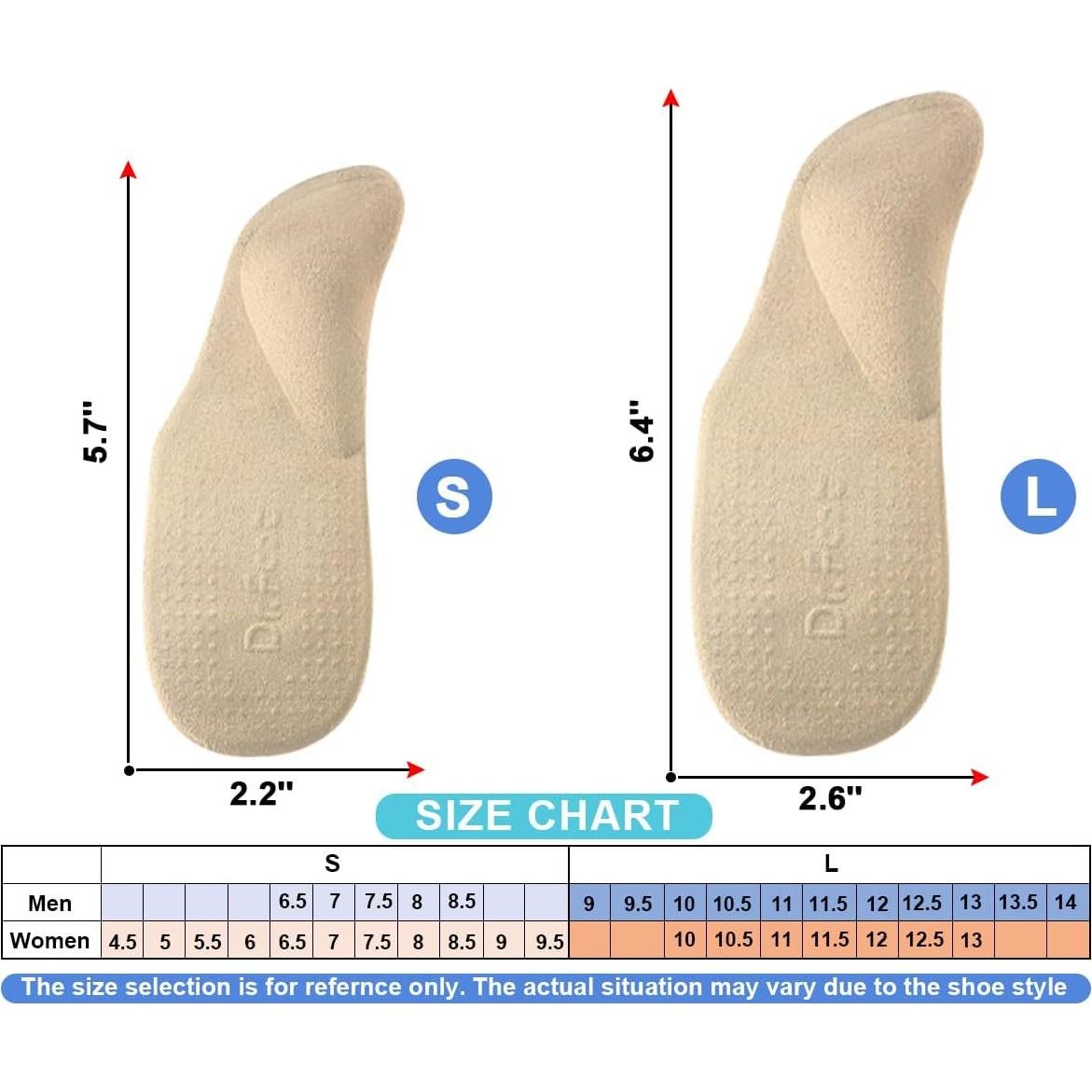Insertos para zapatos Dr. Foot con soporte de arco - Pequeño Beige