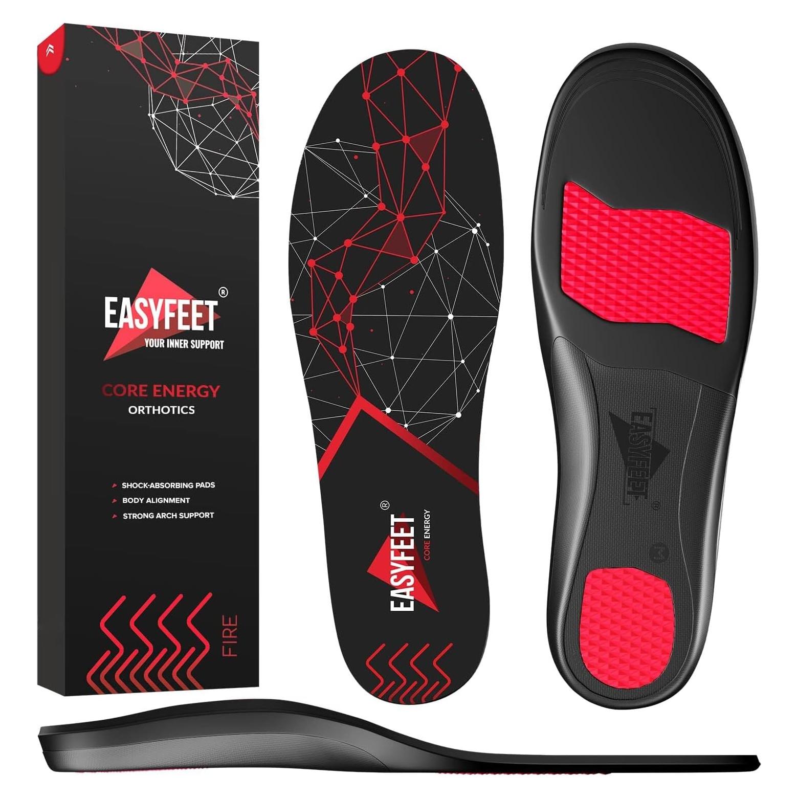 Plantillas Ortopédicas EASYFEET para Fascitis Plantar - Soporte Arco Alto