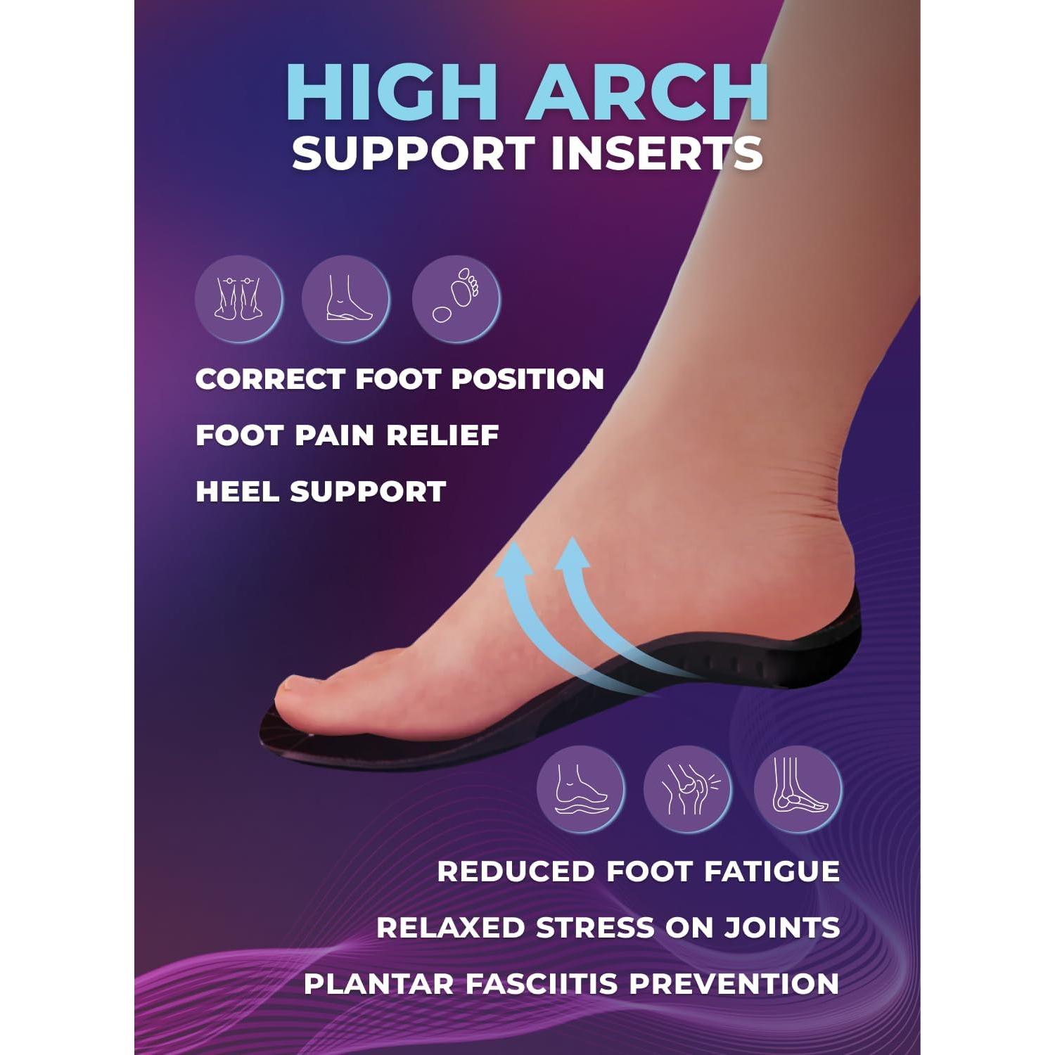 Plantillas Ortopédicas EASYFEET para Fascitis Plantar - Soporte Arco Alto
