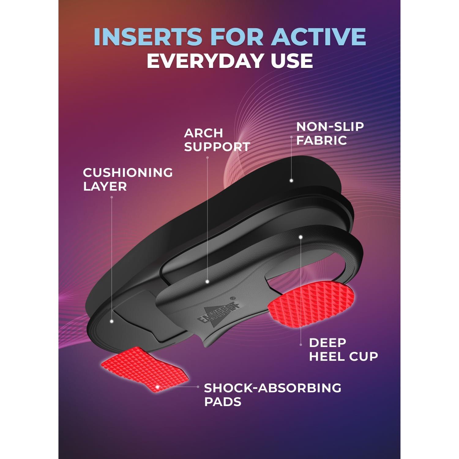 Plantillas Ortopédicas EASYFEET para Fascitis Plantar - Soporte Arco Alto