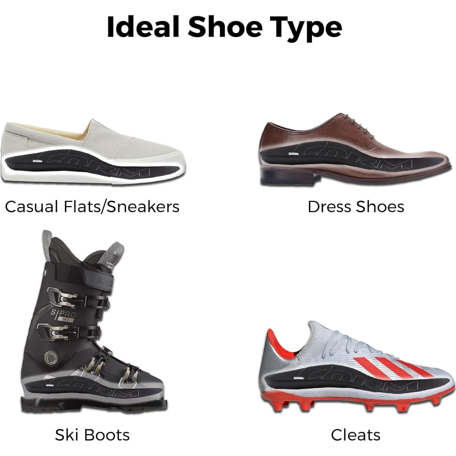 Plantillas Ultra Finas FORM para Fascitis Plantar - Negro 12-12.5