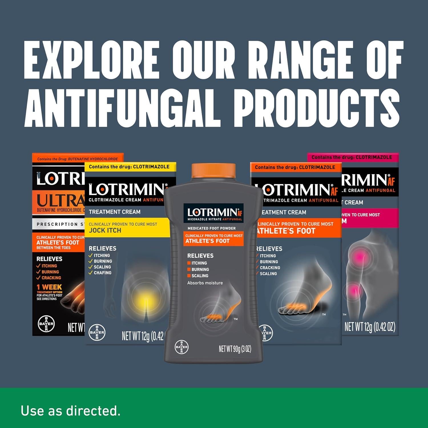 Lotrimin Polvo Medicado para Pies 177g - Control de Sudor y Olor