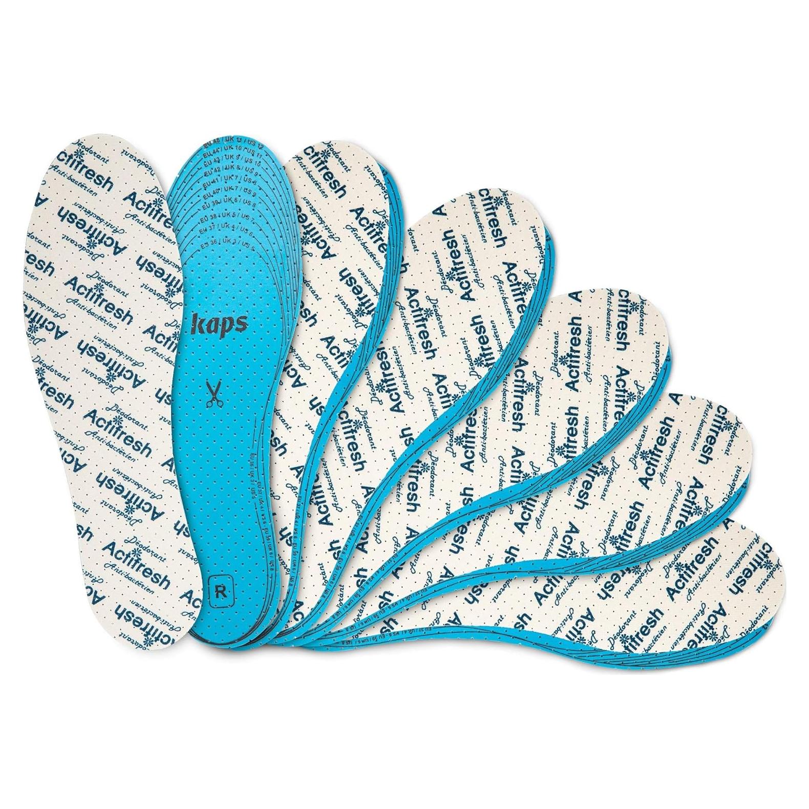 6 Pares de Plantillas Kaps Actifresh, Ajustables y Cómodas