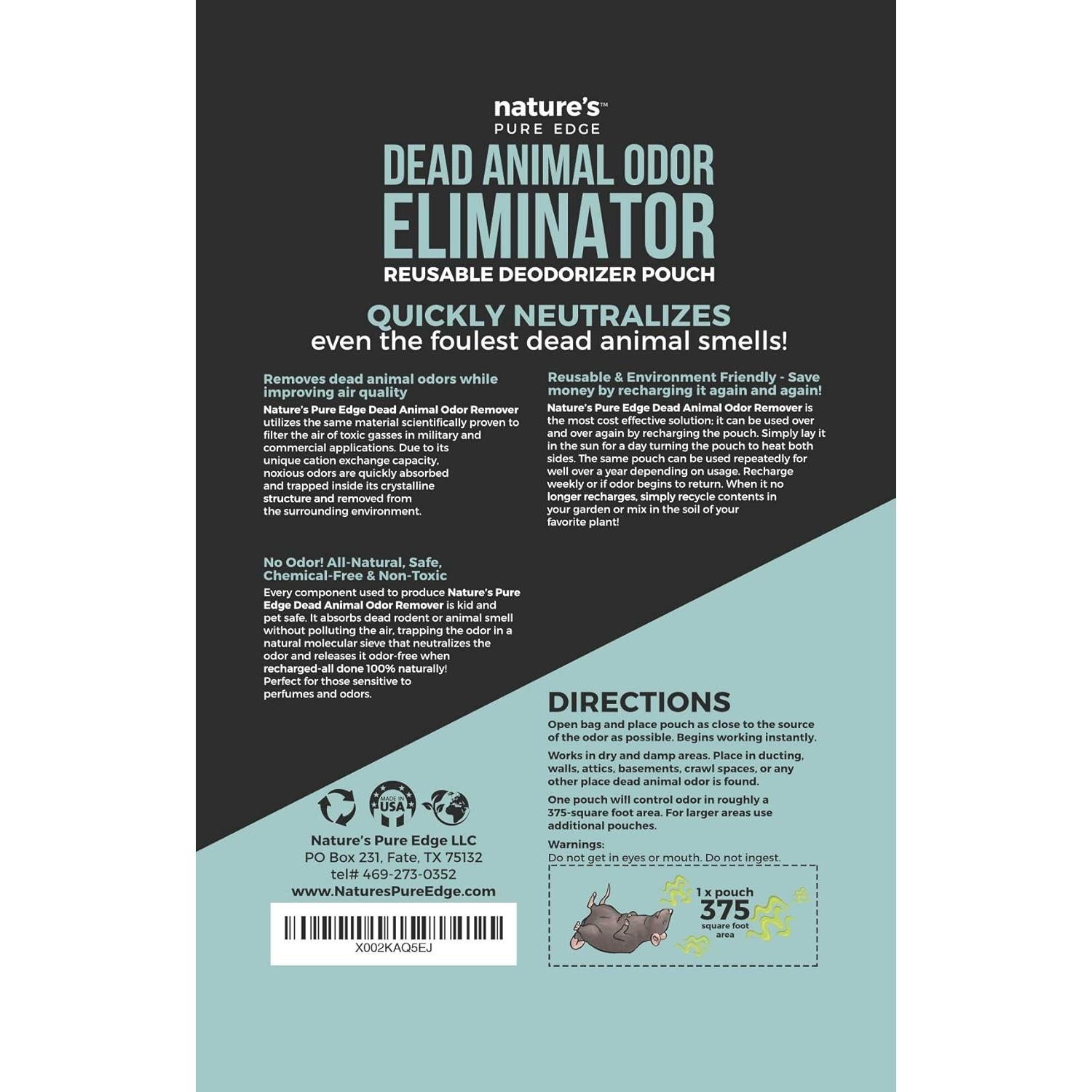 Eliminador de Olores de Animales Muertos Nature's Pure Edge - Extra Grande 34.84 m²