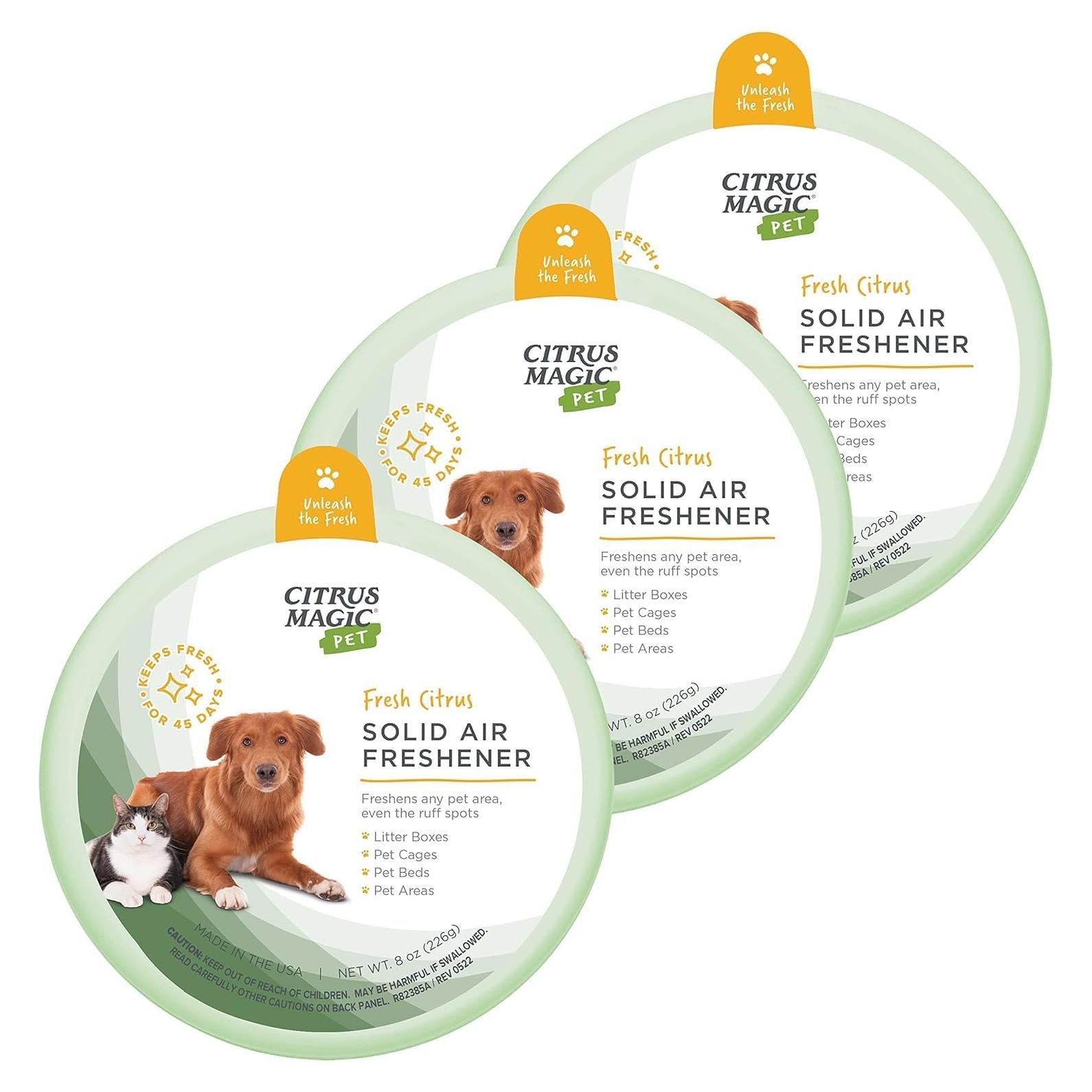 Ambientador Sólido Citrus Magic para Mascotas 8 Oz (Paquete de 3)