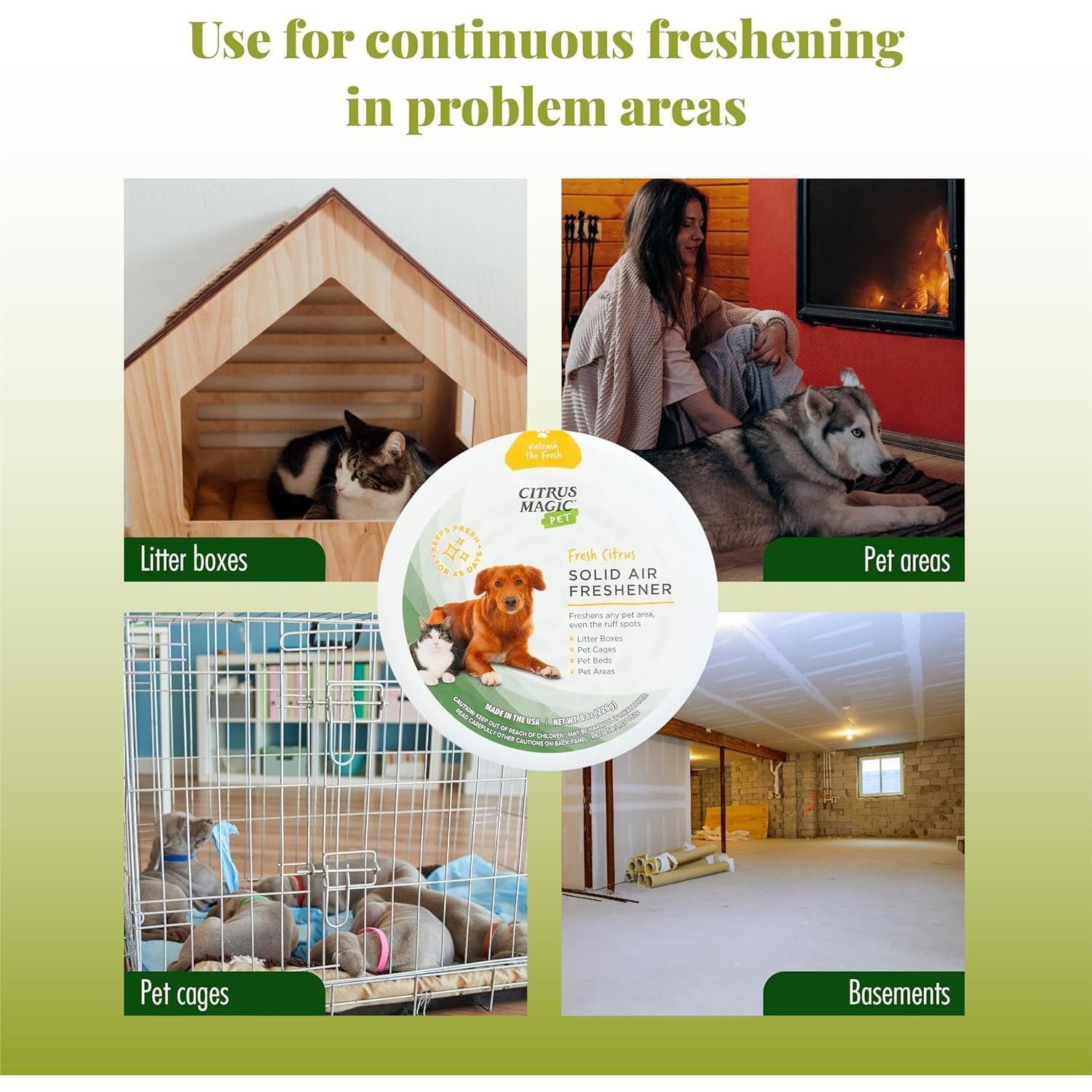 Ambientador Sólido Citrus Magic para Mascotas 8 Oz (Paquete de 3)