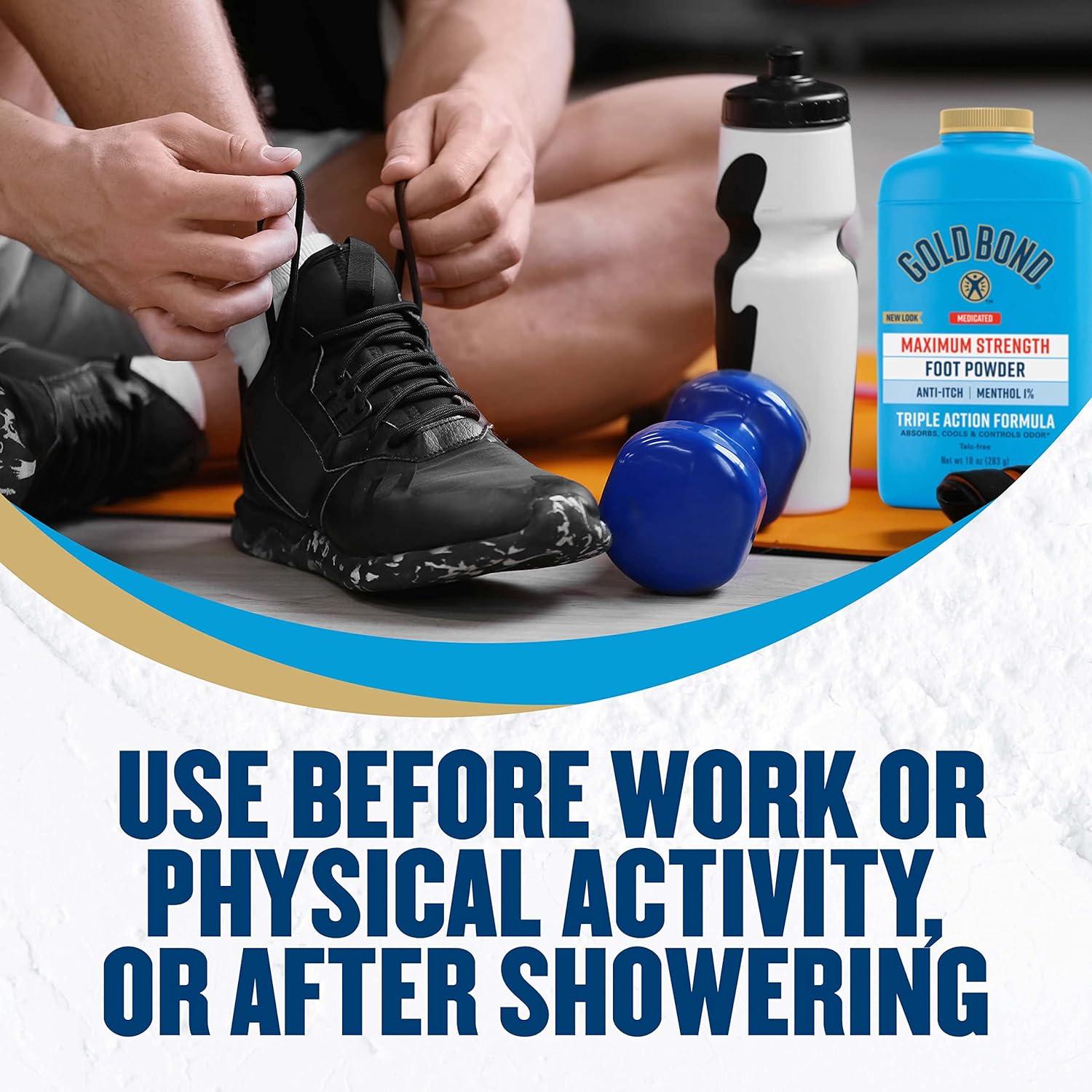 Polvo para pies medicado Gold Bond 10 oz. Sin talco, control de olores