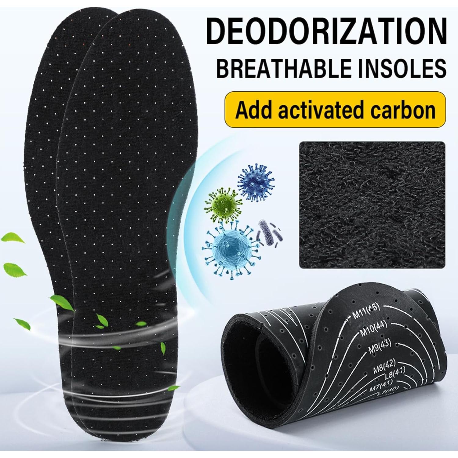 Plantillas Antiodor XINIFOOT con Carbón Activado - Talla EUR35-46