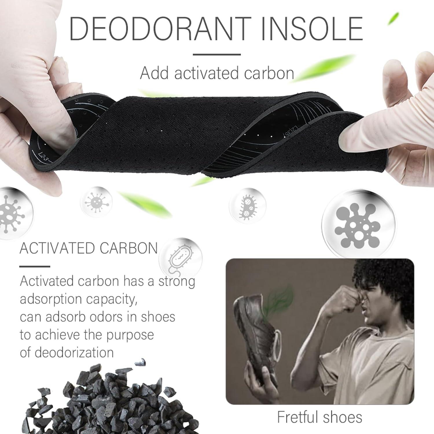 Plantillas Antiodor XINIFOOT con Carbón Activado - Talla EUR35-46