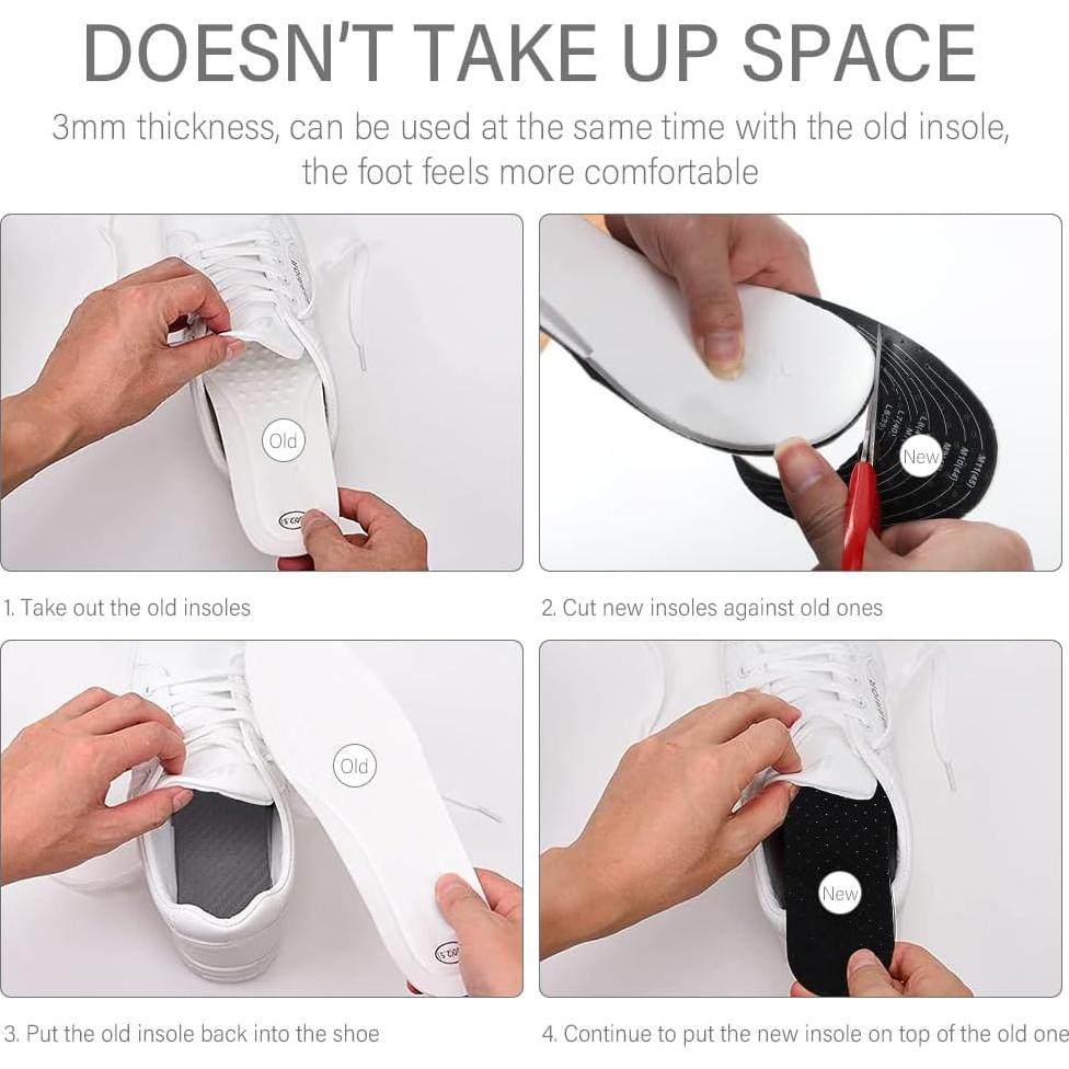 Plantillas Antiodor XINIFOOT con Carbón Activado - Talla EUR35-46