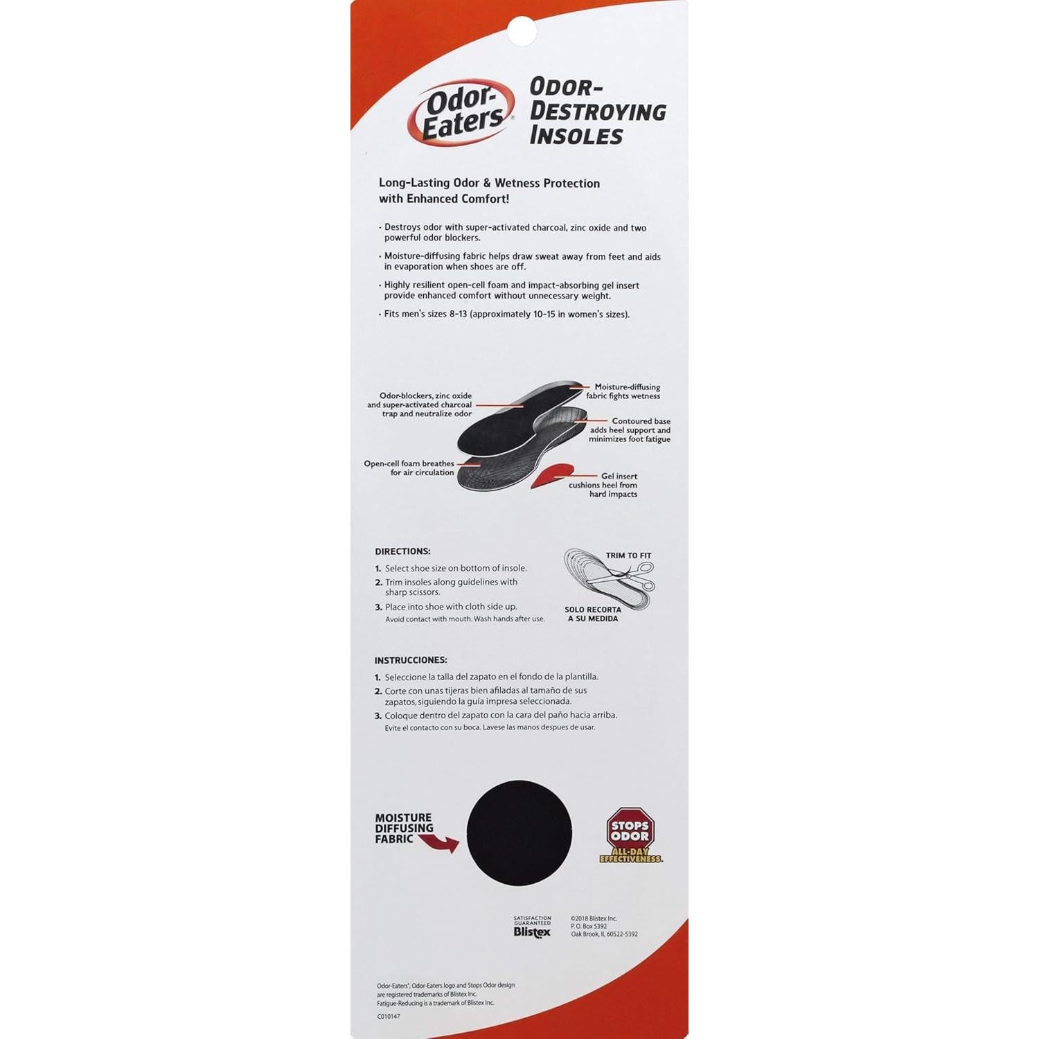 Plantillas Reductoras de Fatiga Odor-Eaters Hombre 8-13