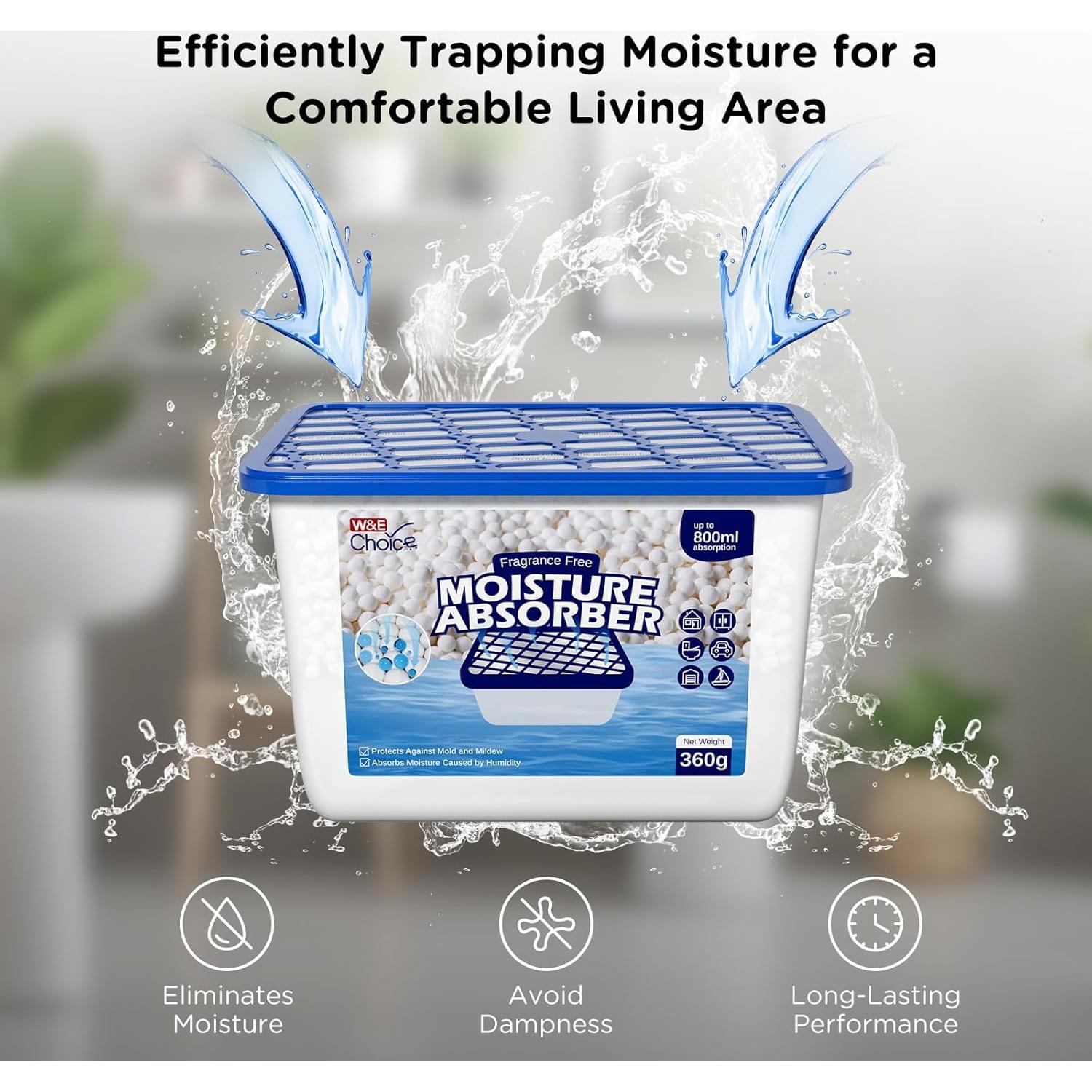Deshumidificador W&E Choice 800ml Sin Fragancia Paquete de 3