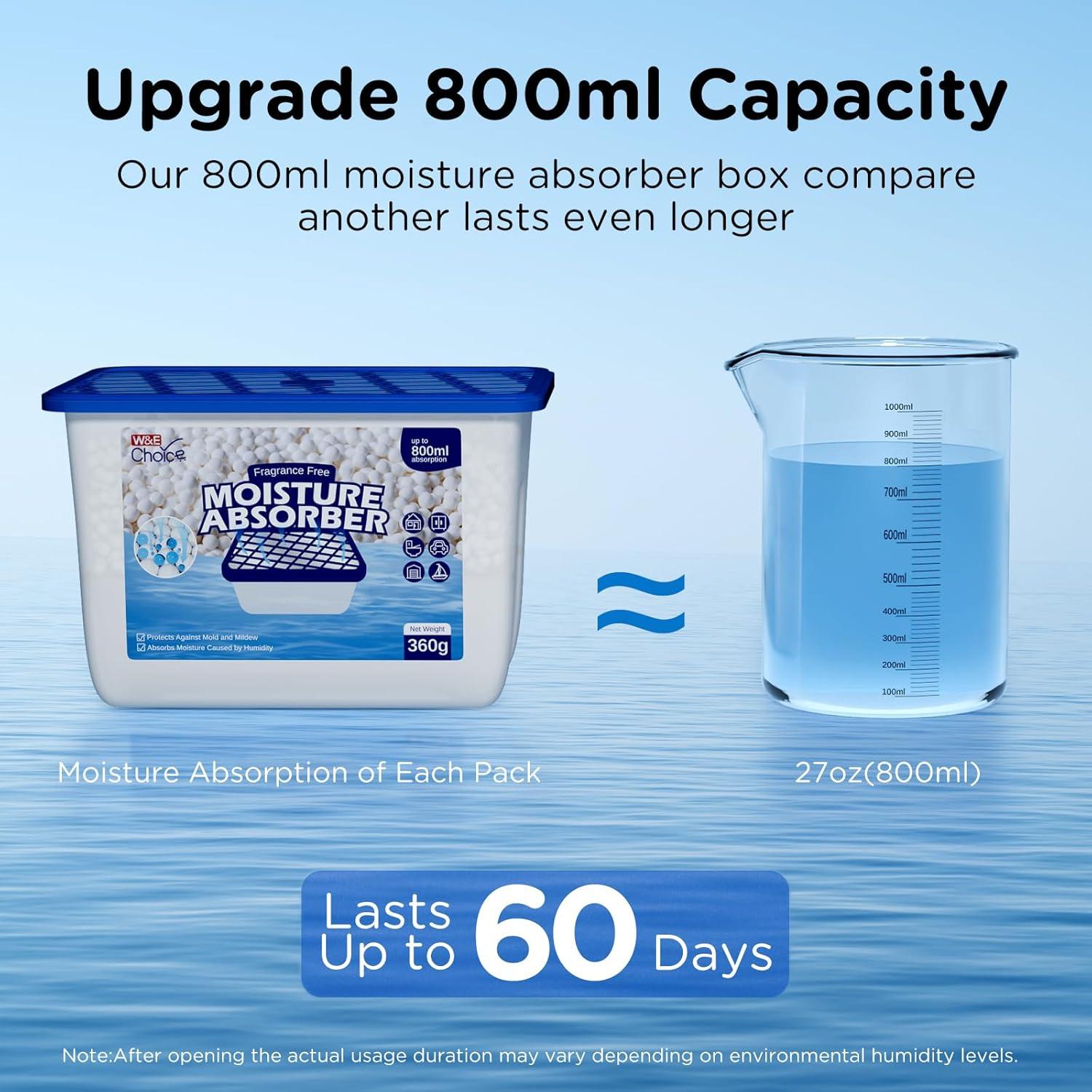 Deshumidificador W&E Choice 800ml Sin Fragancia Paquete de 3